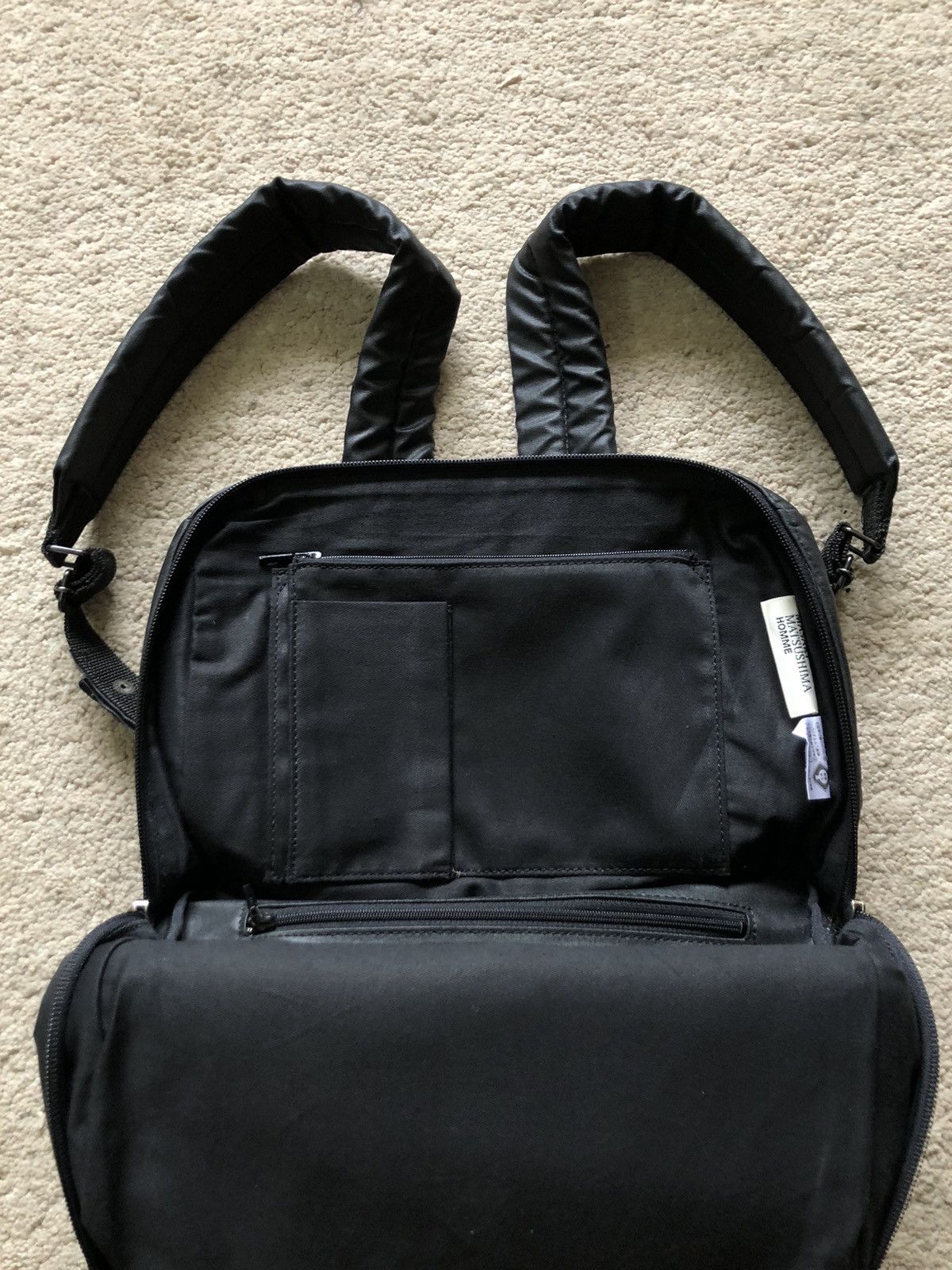 Comme des Garcons Homme Plus 1990s Masaki Matsushima Black Nylon Backpack Size ONE SIZE - 7 Thumbnail