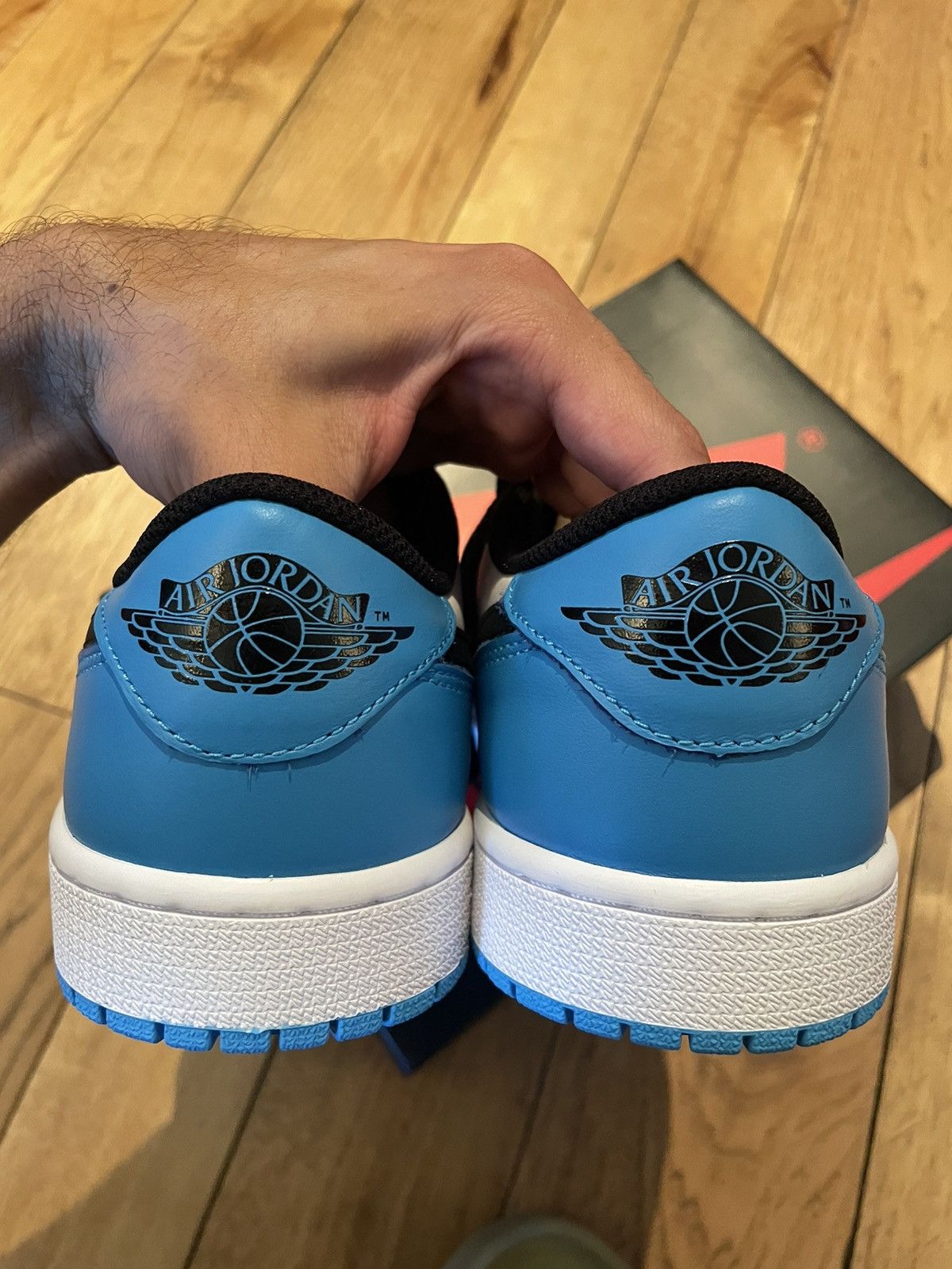 Jordan Brand × Nike Air Jordan 1 Low Dark Powder Blue Black UNC 2022 Size US 13 / EU 46 - 7 Thumbnail
