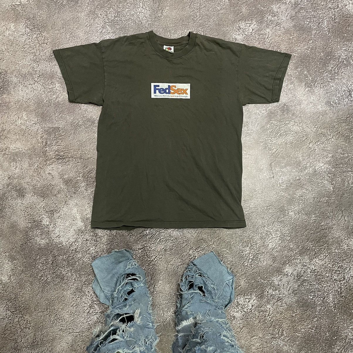 Vintage Y2K ADULT “ If You Need Fuck Porno Fed Sex Logo “Tee