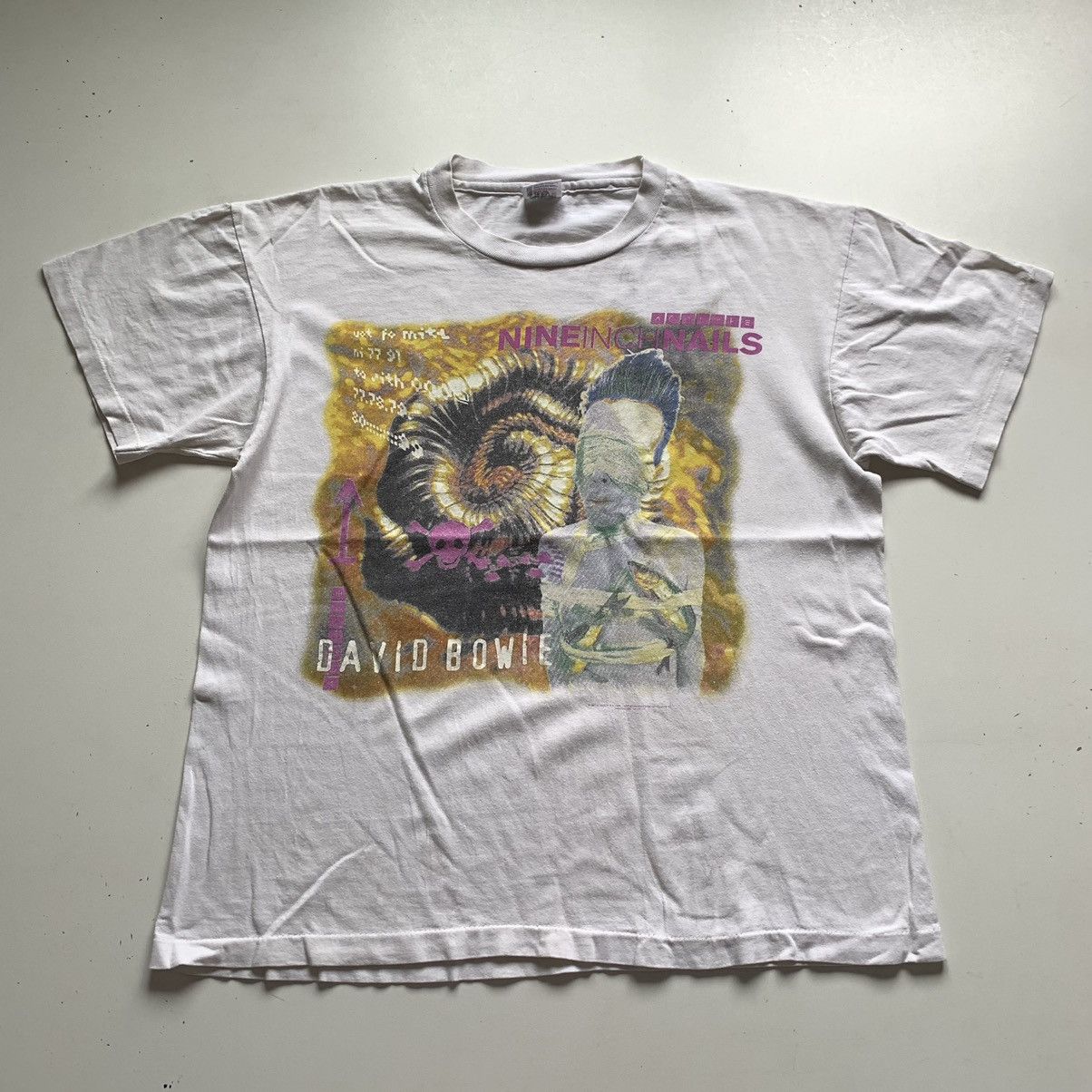 Vintage Vintage 90s Nine Inch Nails David Bowie t shirt rare | Grailed