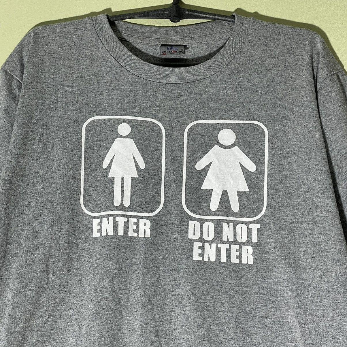 Vintage Vintage 90s Graphic Tee Humor Enter Do Not Enter Skate XL Size US XL / EU 56 / 4 - 4 Thumbnail