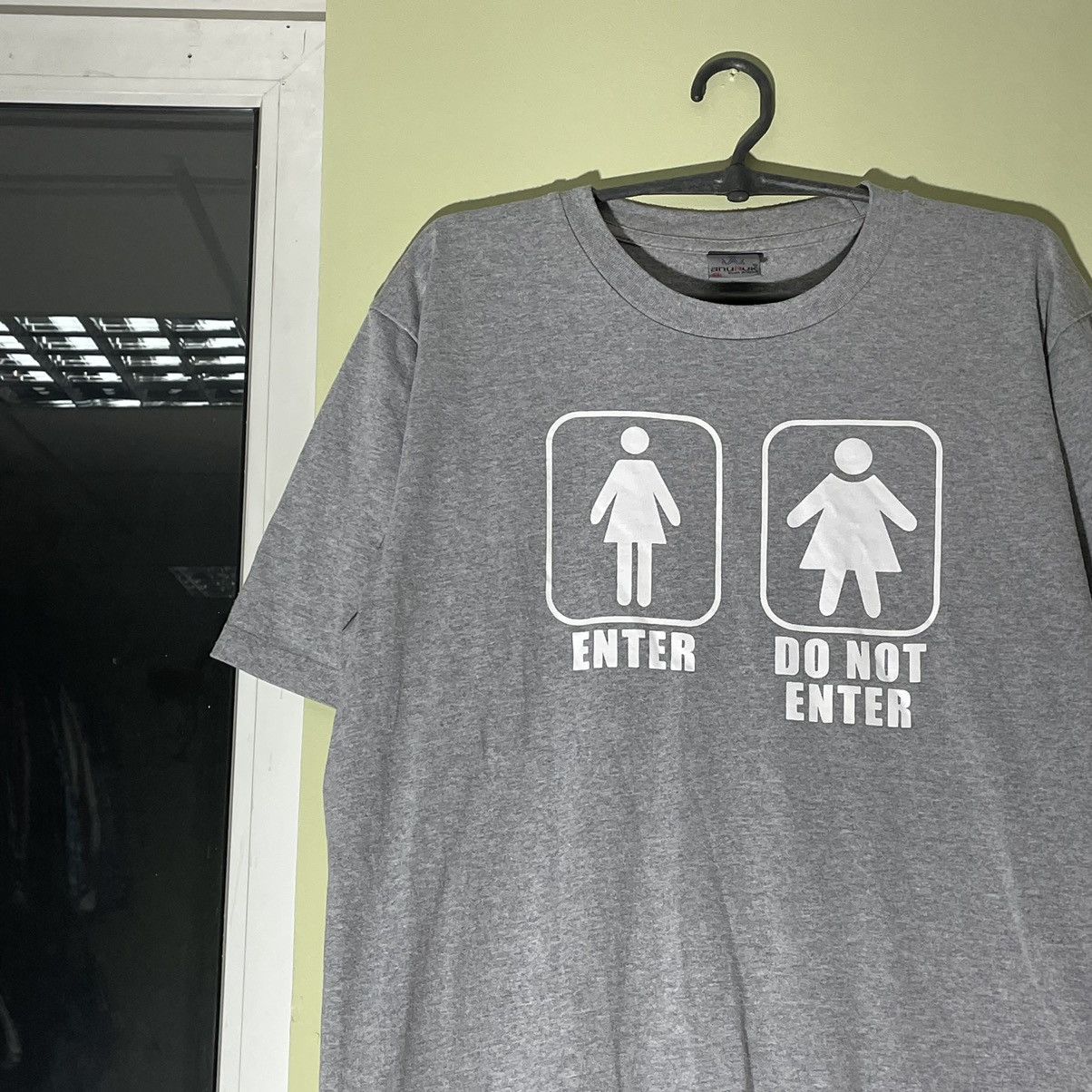 Vintage Vintage 90s Graphic Tee Humor Enter Do Not Enter Skate XL Size US XL / EU 56 / 4 - 3 Thumbnail