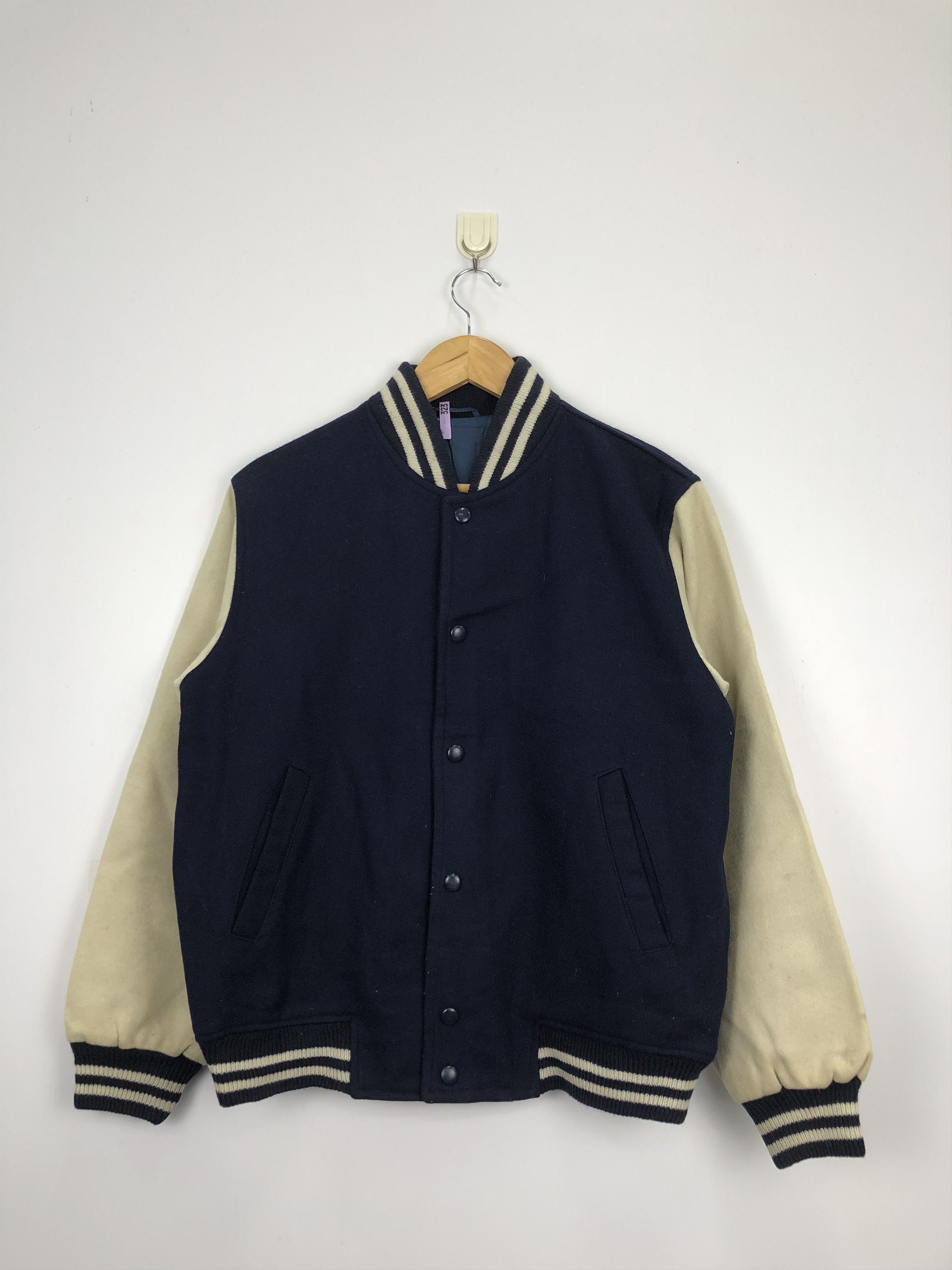 Japanese Brand × Vintage Vintage Japanese Brand Varsity Jacket Dark Blue Size US M / EU 48-50 / 2 - 1 Thumbnail