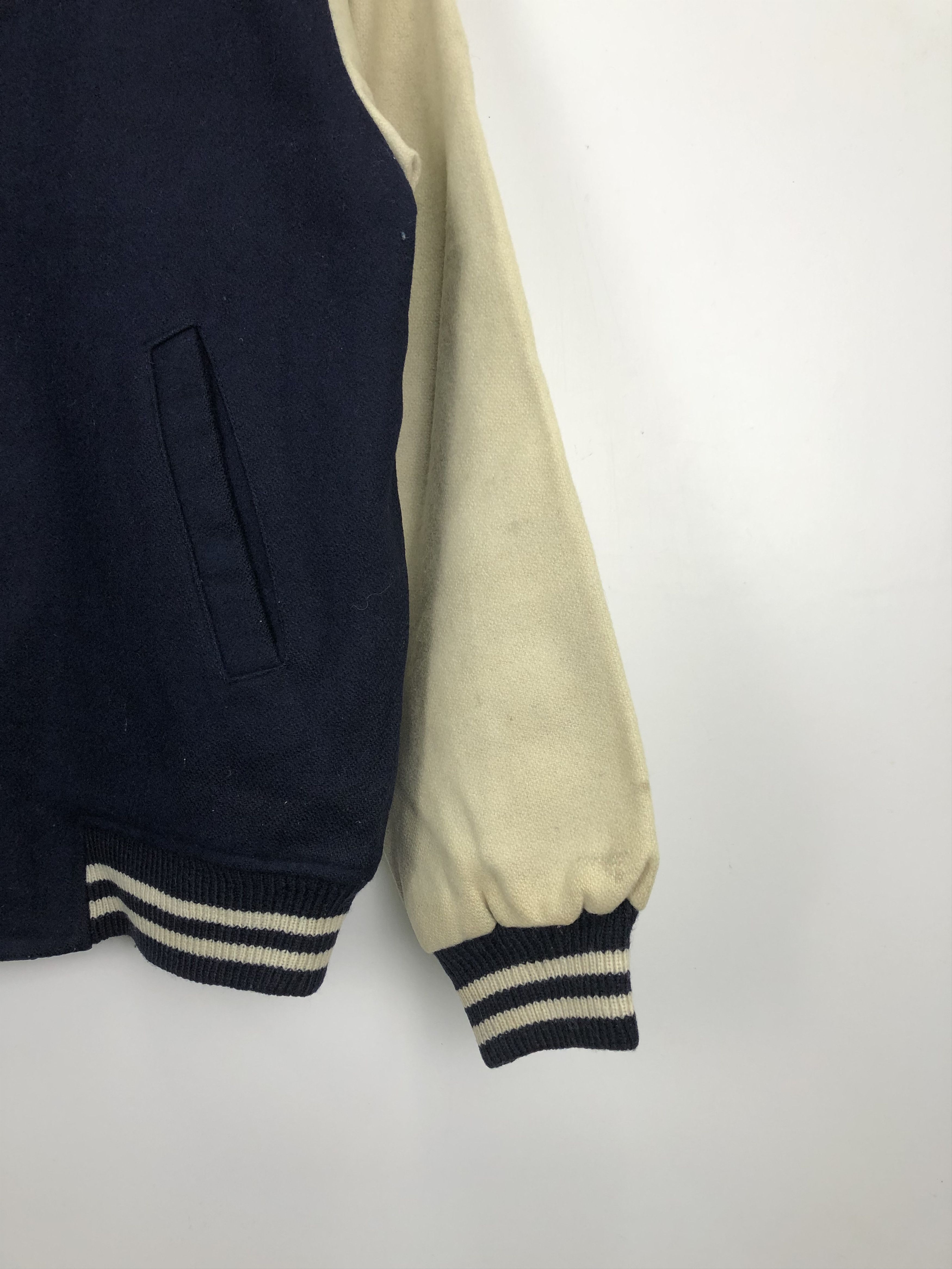 Japanese Brand × Vintage Vintage Japanese Brand Varsity Jacket Dark Blue Size US M / EU 48-50 / 2 - 3 Thumbnail