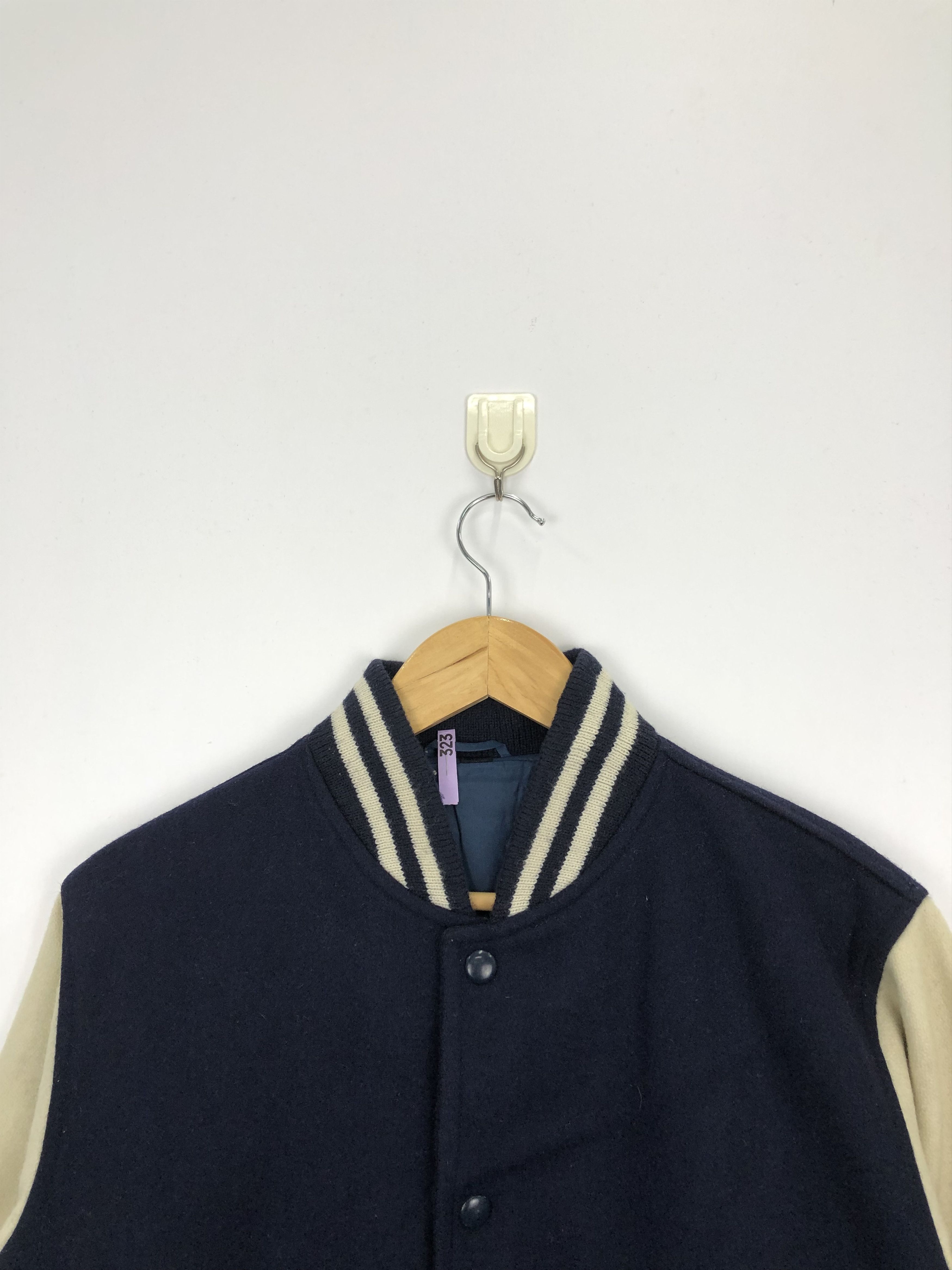 Japanese Brand × Vintage Vintage Japanese Brand Varsity Jacket Dark Blue Size US M / EU 48-50 / 2 - 2 Thumbnail