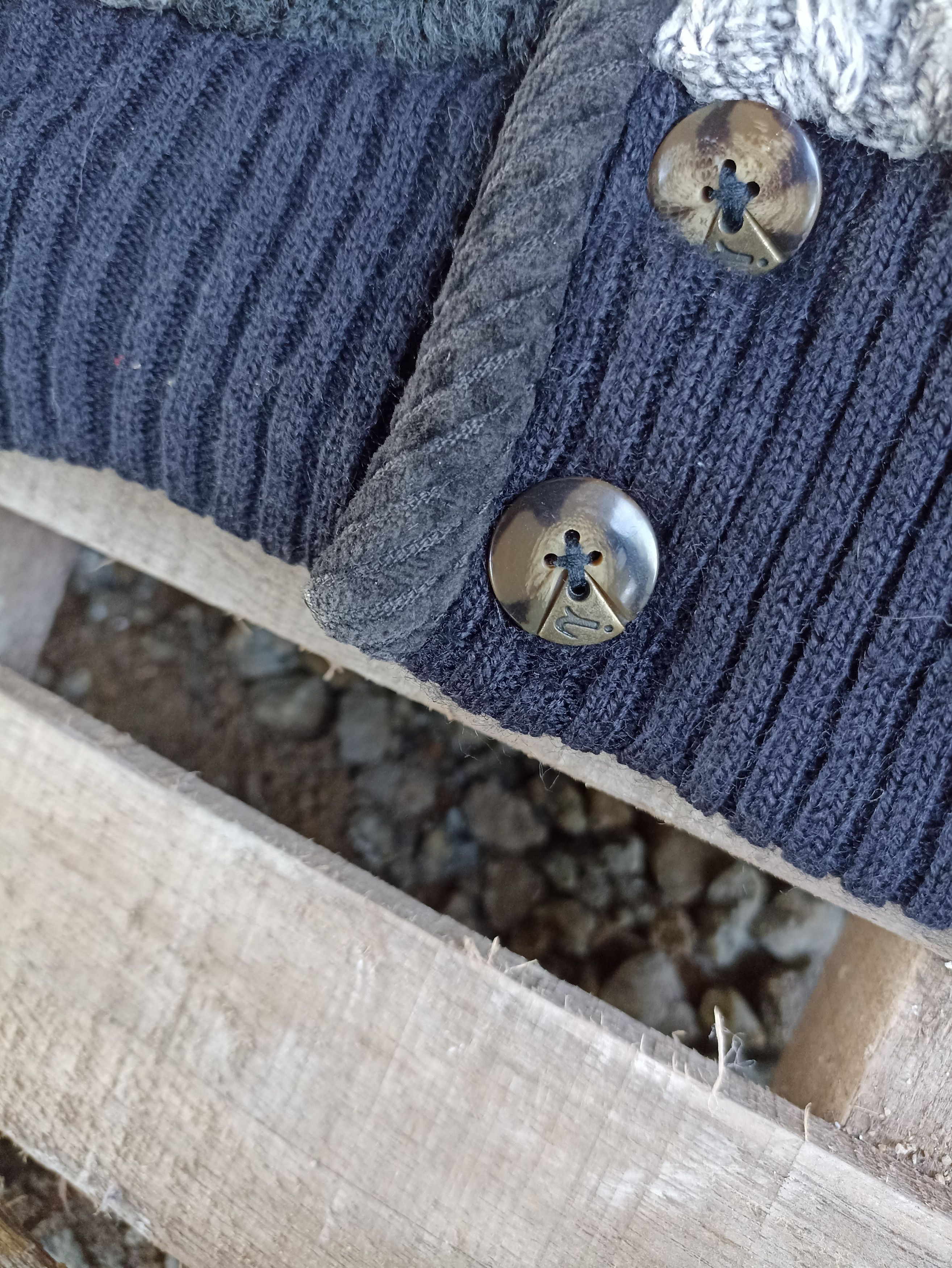 Japanese Brand × Vintage Vintage Analdo Bassini Fleece Knit Patchwork Cardigan Size US L / EU 52-54 / 3 - 2 Thumbnail