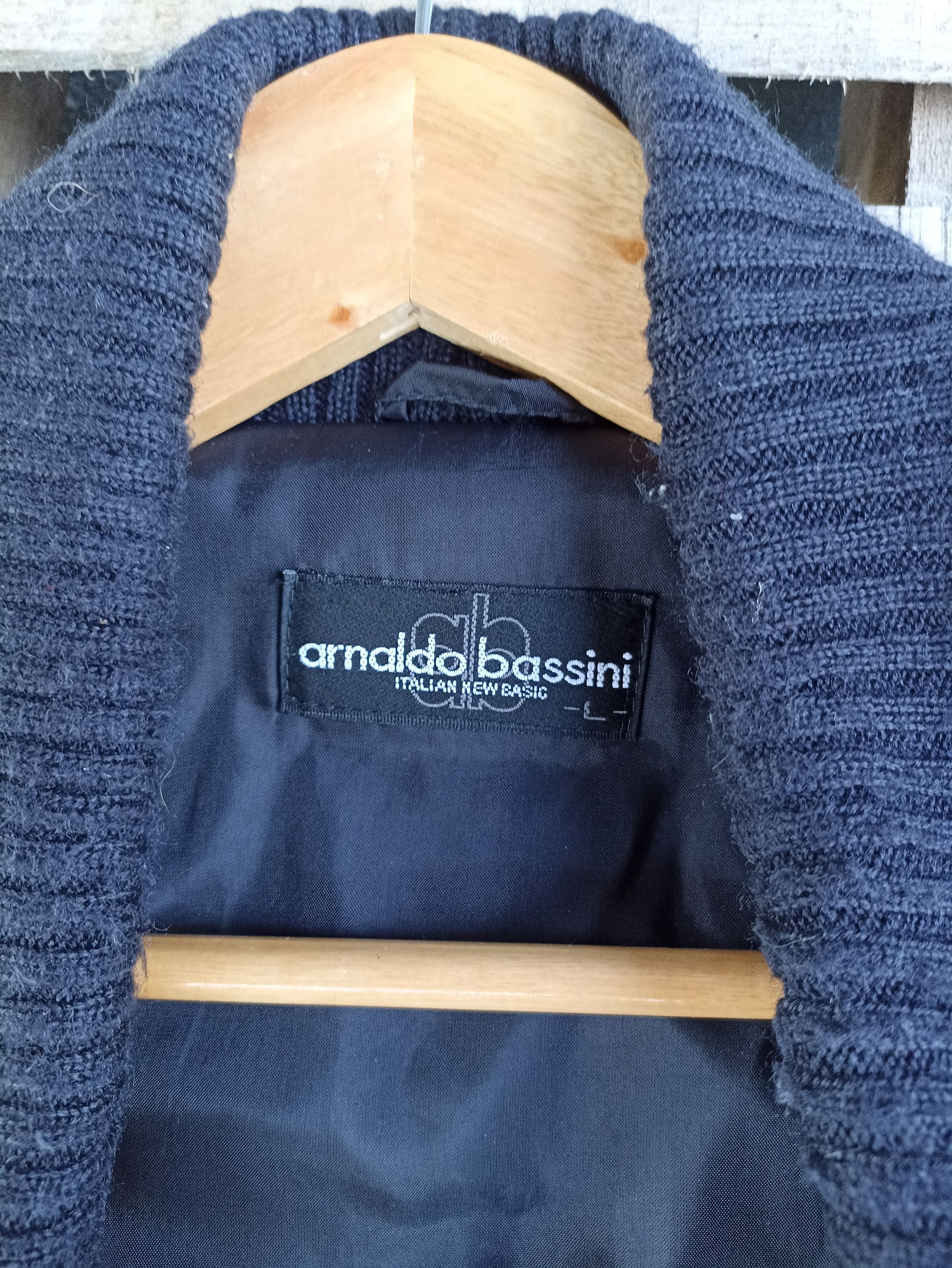 Japanese Brand × Vintage Vintage Analdo Bassini Fleece Knit Patchwork Cardigan Size US L / EU 52-54 / 3 - 7 Thumbnail