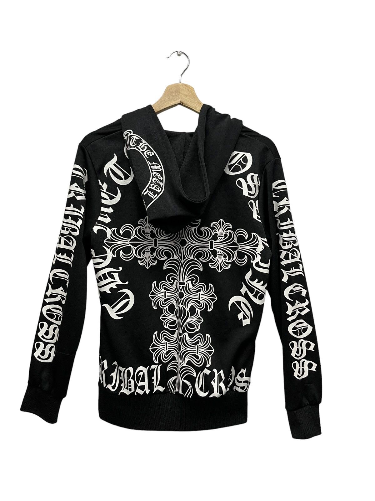 Seditionaries Inspired Chrome Hearts Metal Tribal Cross Life Black Hoodie Size US S / EU 44-46 / 1 - 6 Thumbnail