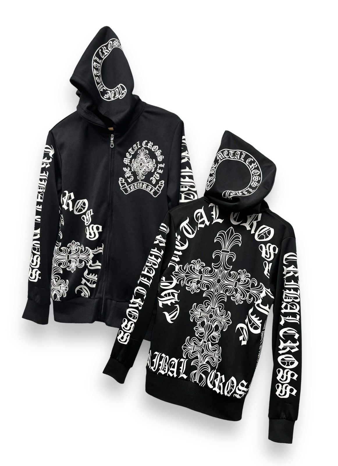 Seditionaries Inspired Chrome Hearts Metal Tribal Cross Life Black Hoodie Size US S / EU 44-46 / 1 - 2 Thumbnail