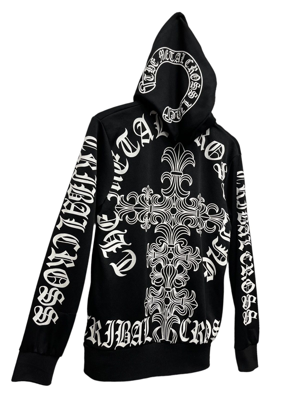 Seditionaries Inspired Chrome Hearts Metal Tribal Cross Life Black Hoodie Size US S / EU 44-46 / 1 - 5 Thumbnail