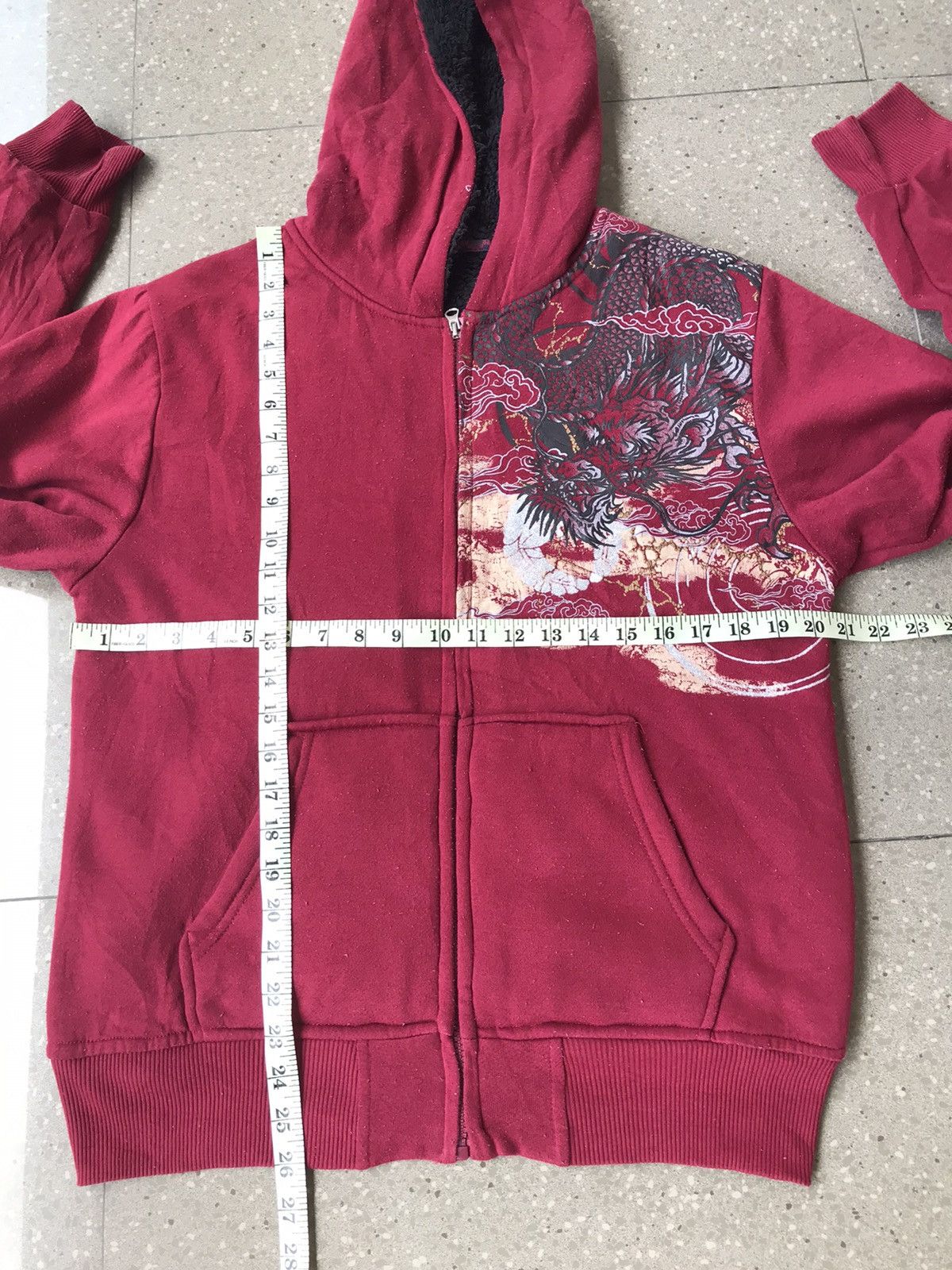 Japanese Brand Sukajan Hoodie Fullprint Fleece Lining Dragon Yokosuka Fujin Size US L / EU 52-54 / 3 - 7 Thumbnail