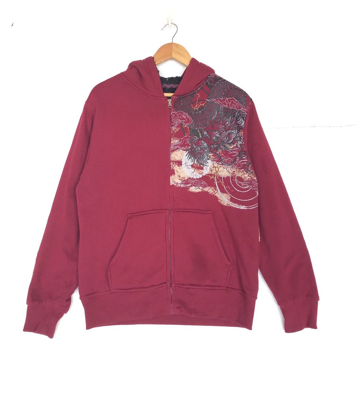 Japanese Brand Sukajan Hoodie Fullprint Fleece Lining Dragon Yokosuka Fujin Size US L / EU 52-54 / 3 - 2 Thumbnail
