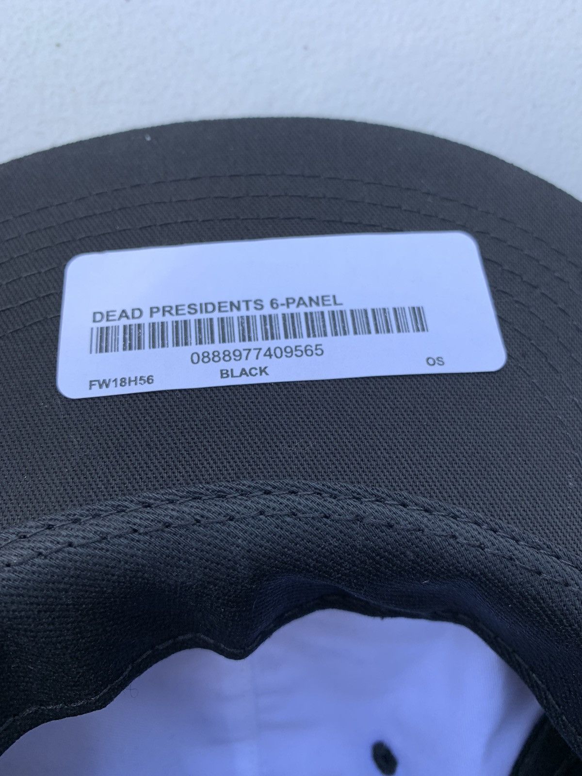 SOLD OUT Supreme New York Dead Presidents BLACK 6 Panel Hat