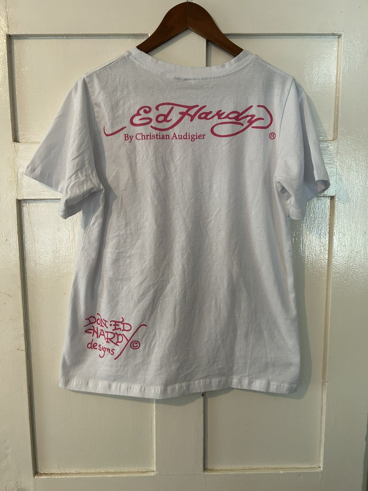 Designer Crazy cool Y2K vintage Ed Hardy panther tattoo shirt pink Size US L / EU 52-54 / 3 - 4 Thumbnail