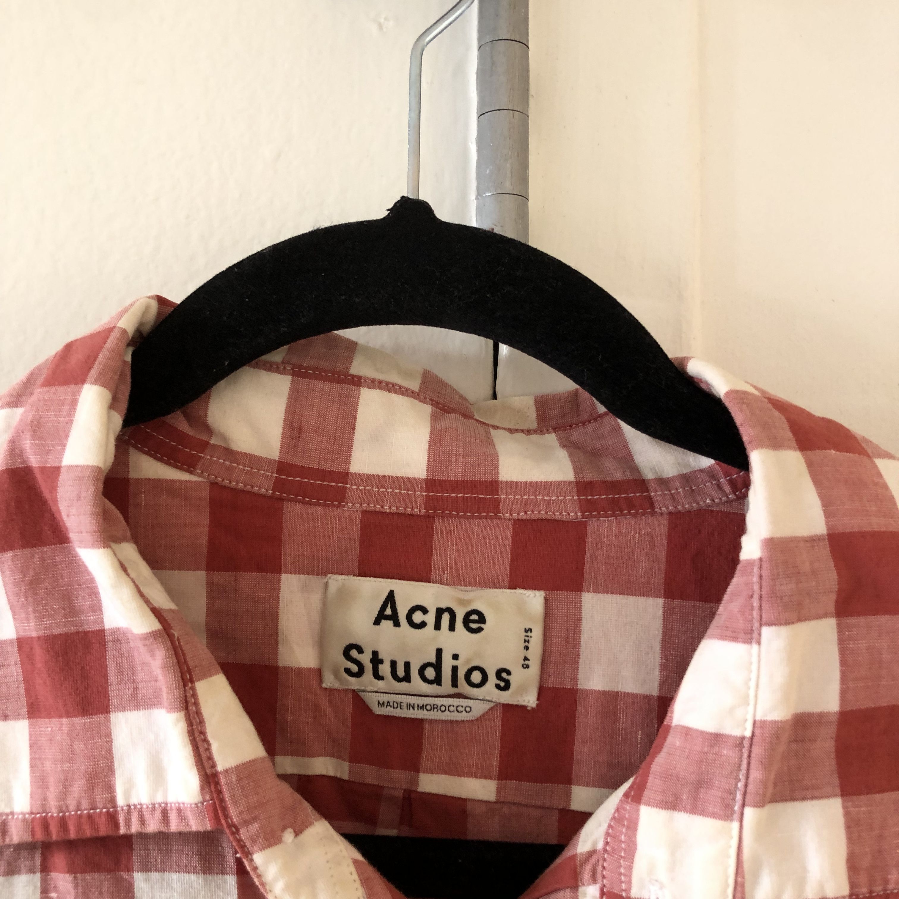 Acne Studios Acne Studios Checkered Short Sleeve Button Up Size US XL / EU 56 / 4 - 2 Thumbnail