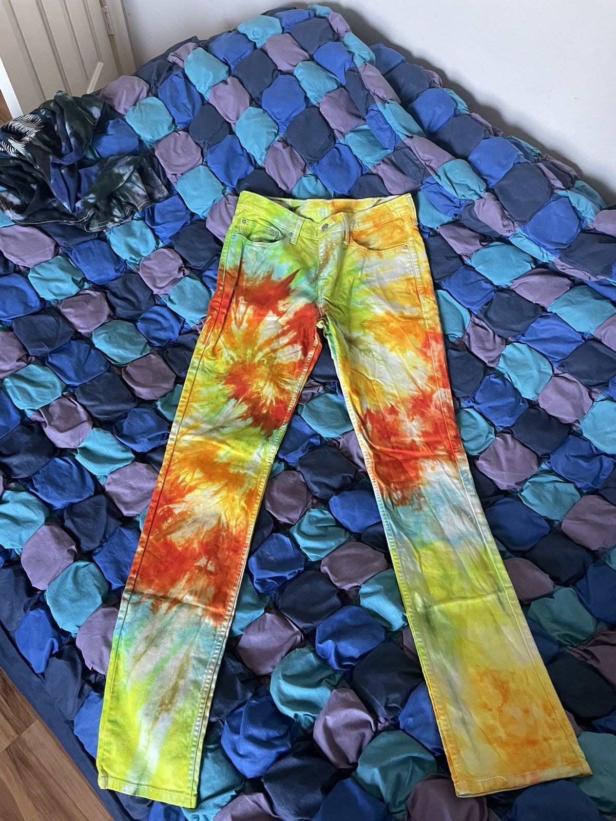 image of Levis x Online Ceramics Stacked Denim 1/1 Dyer Lazy Lighting Dyes in Tie Dye, Men's (Size 32)