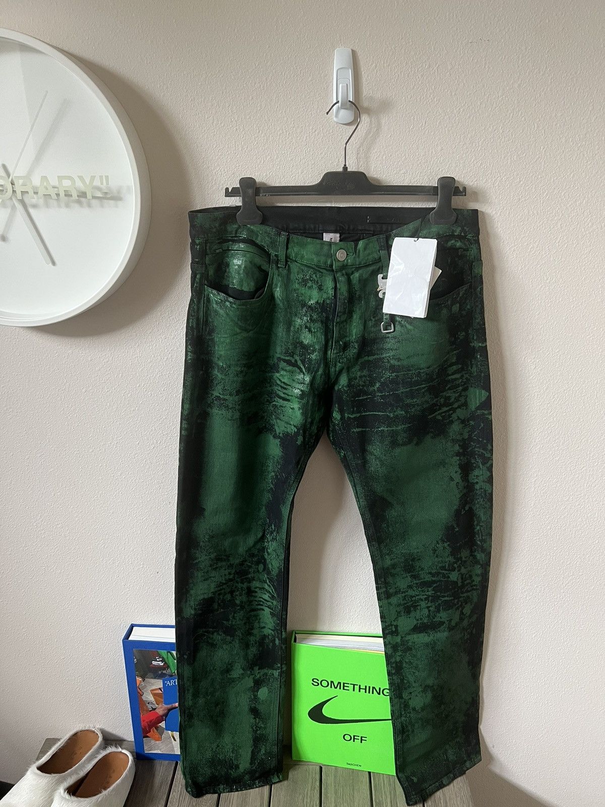 1017 ALYX 9SM Green Paint Jeans