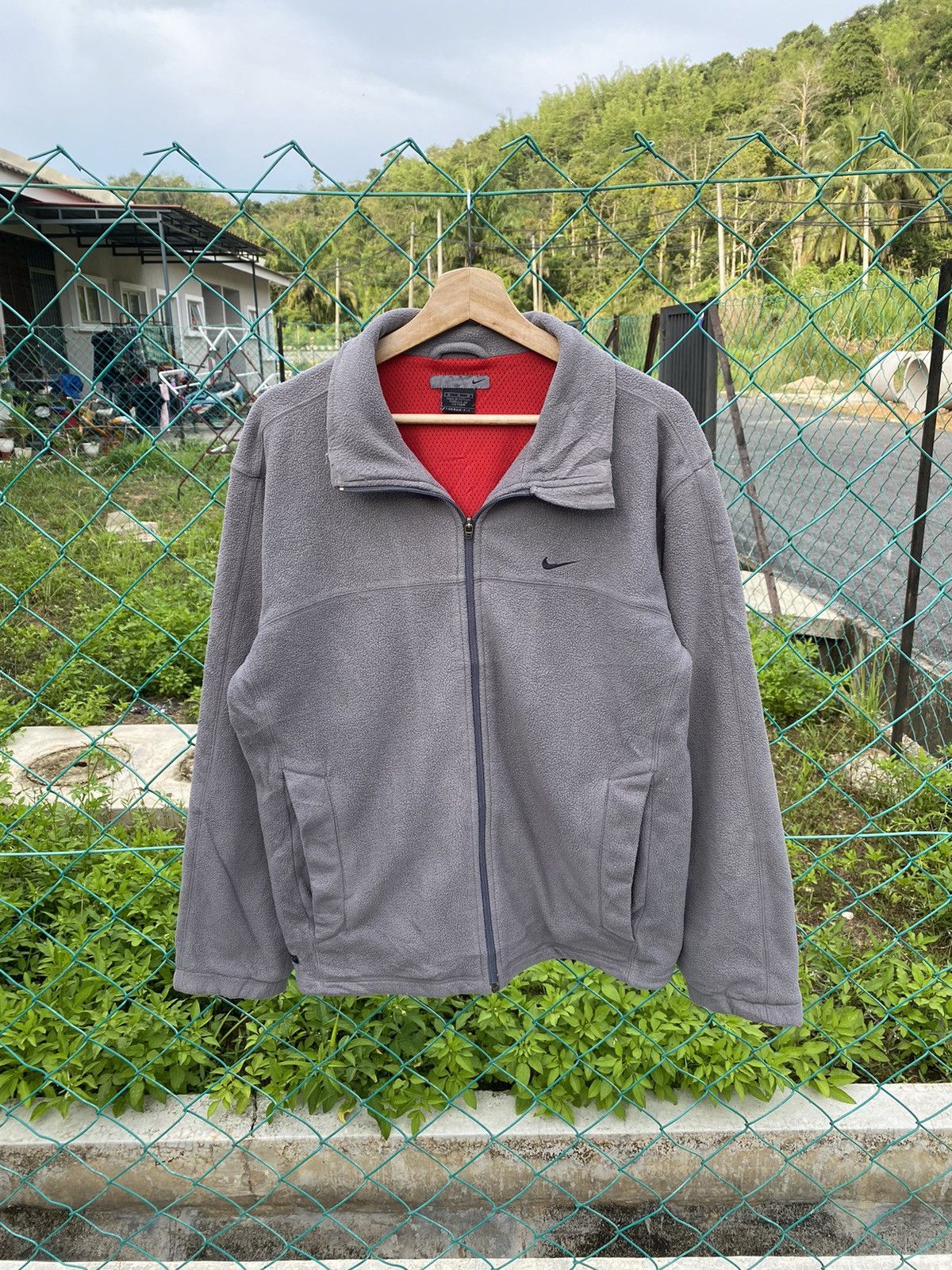 image of Nike Therma Fit Fleece Jacket in Grey, Men's (Size Medium)