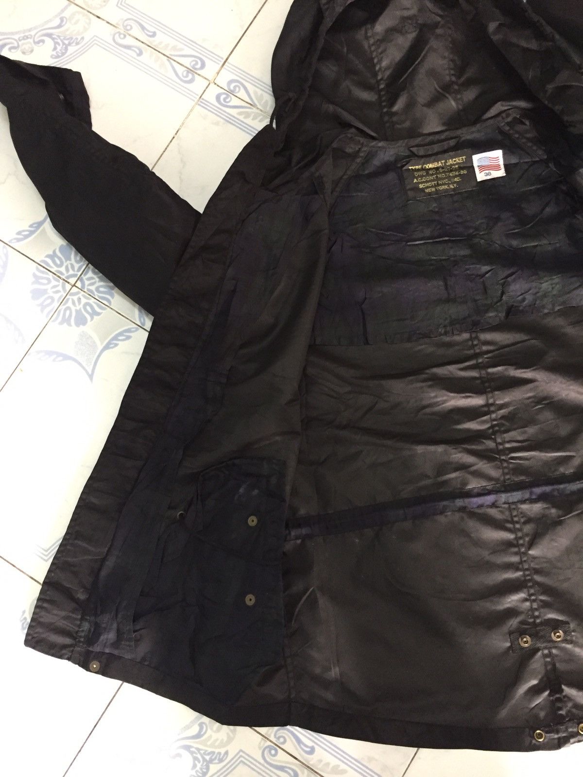 Schott Nylon Schott combat type jacket cap hoodie Size US M / EU 48-50 / 2 - 17 Thumbnail