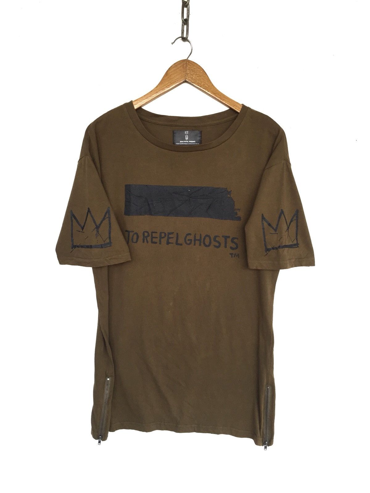 Jean-Michel Basquiat Jean Micheal Basquit Repel Ghosts Zipper Shirt Size US M / EU 48-50 / 2 - 1 Thumbnail