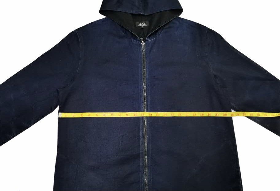 A.P.C. × Designer × Japanese Brand A.P.C Denims Hoodie Zipper Jacket French Designer Size US M / EU 48-50 / 2 - 6 Thumbnail