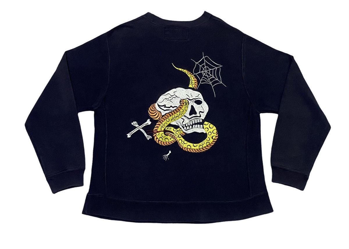 Japanese Brand × Vintage Vintage Houston Embroidery Skull & Snake Sweatshirt Size US M / EU 48-50 / 2 - 16 Thumbnail