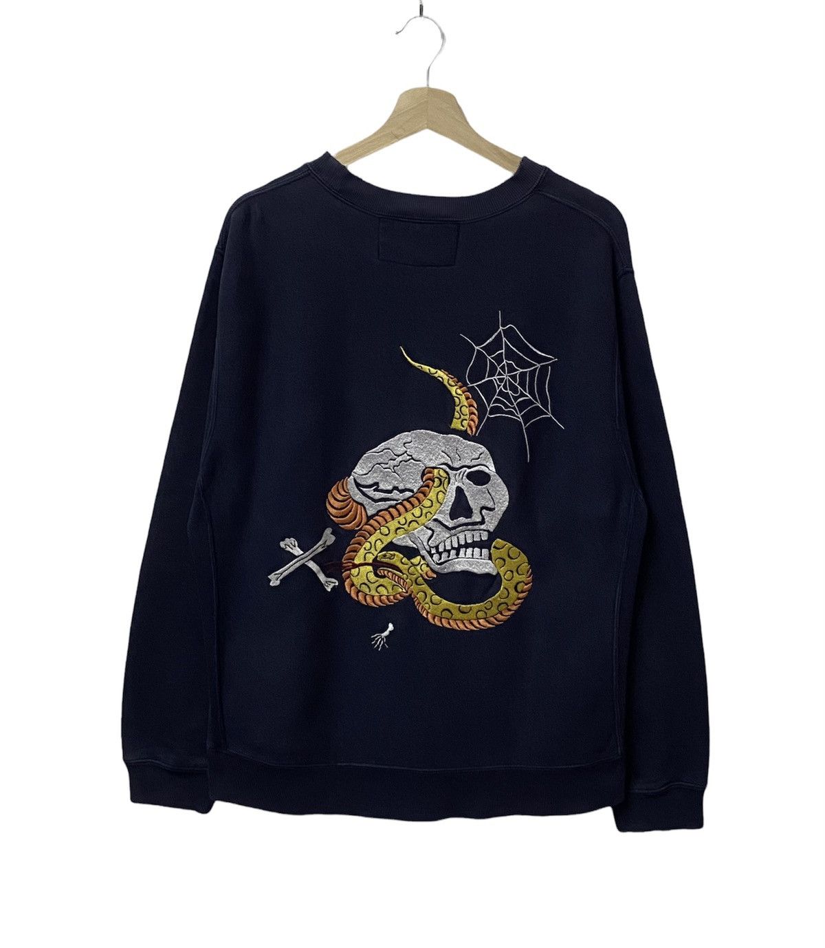 Japanese Brand × Vintage Vintage Houston Embroidery Skull & Snake Sweatshirt Size US M / EU 48-50 / 2 - 2 Thumbnail