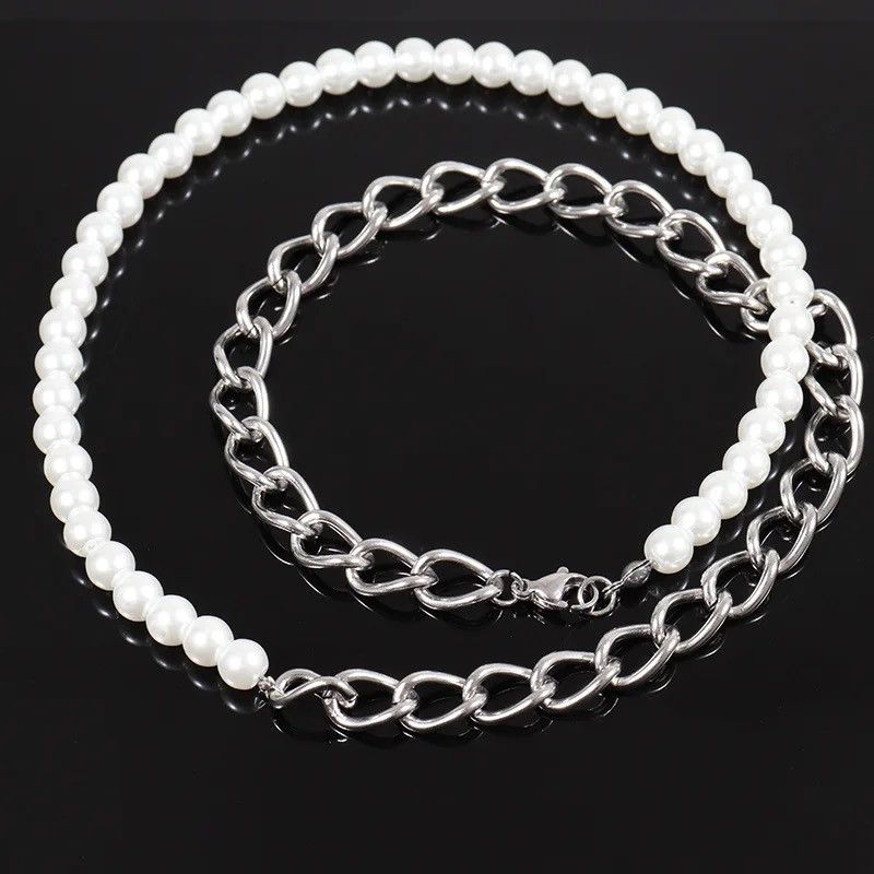 Other Imitation Pearl Chain Men Necklace Size ONE SIZE - 2 Thumbnail