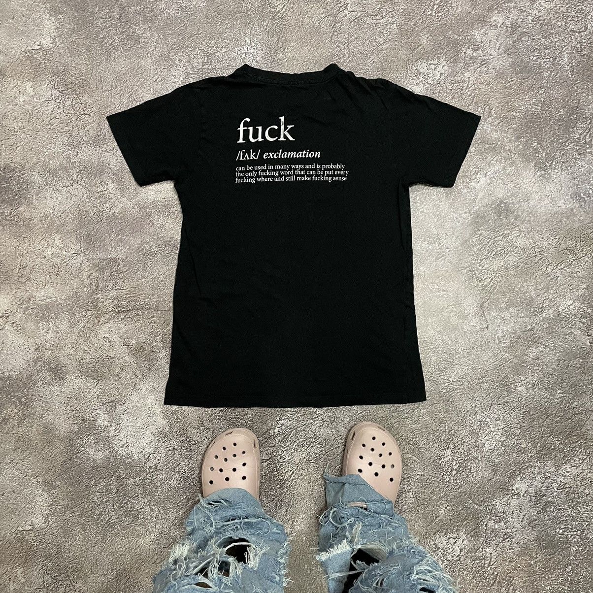 Vintage Vintage Y2K Graphic Tee Fuck Definition Streetwear Black L Size US L / EU 52-54 / 3 - 1 Thumbnail