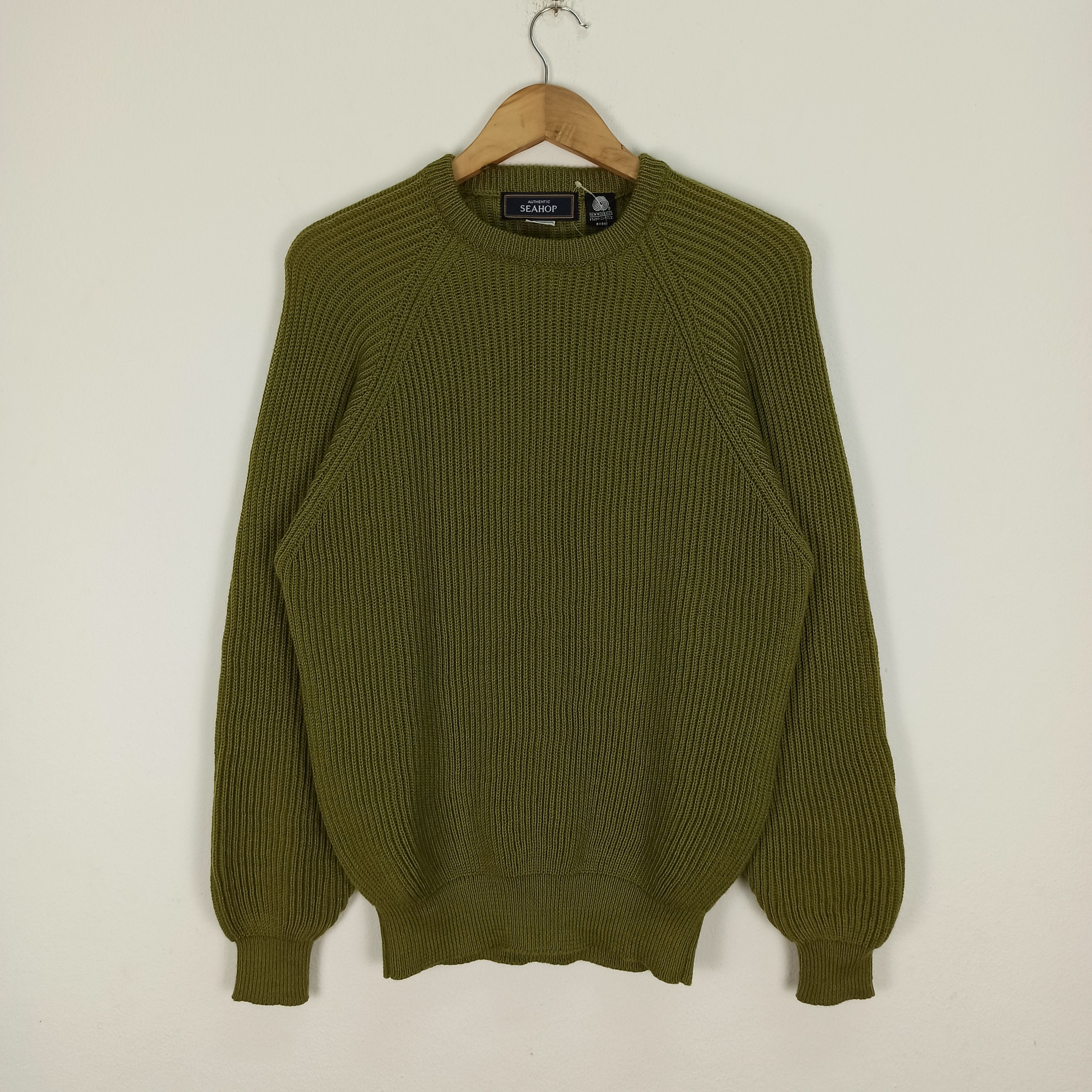Homespun Knitwear Rare Seahop Authentic Green Knit Sweater Wool 100% Size M / US 6-8 / IT 42-44 - 1 Thumbnail