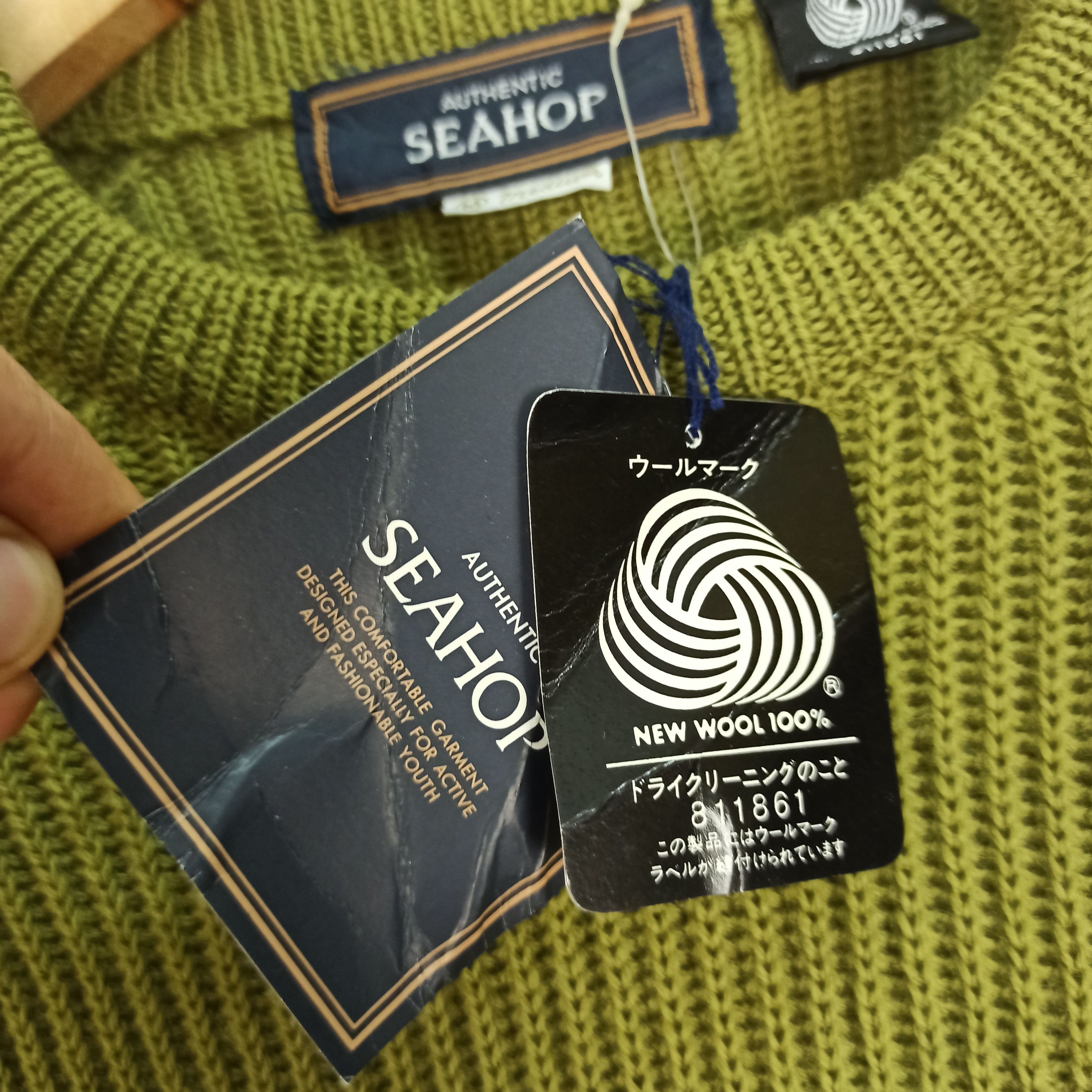 Homespun Knitwear Rare Seahop Authentic Green Knit Sweater Wool 100% Size M / US 6-8 / IT 42-44 - 7 Thumbnail