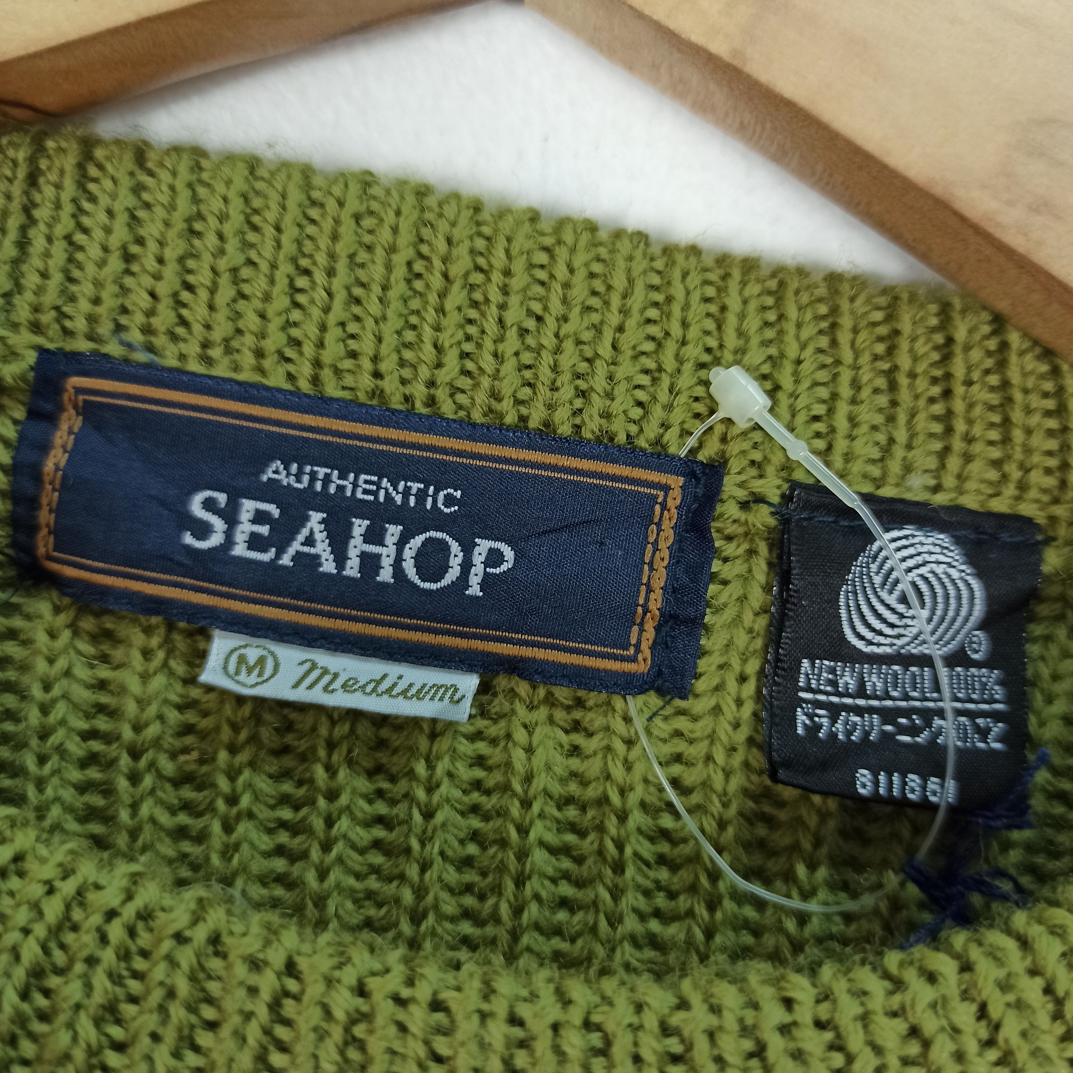 Homespun Knitwear Rare Seahop Authentic Green Knit Sweater Wool 100% Size M / US 6-8 / IT 42-44 - 6 Thumbnail