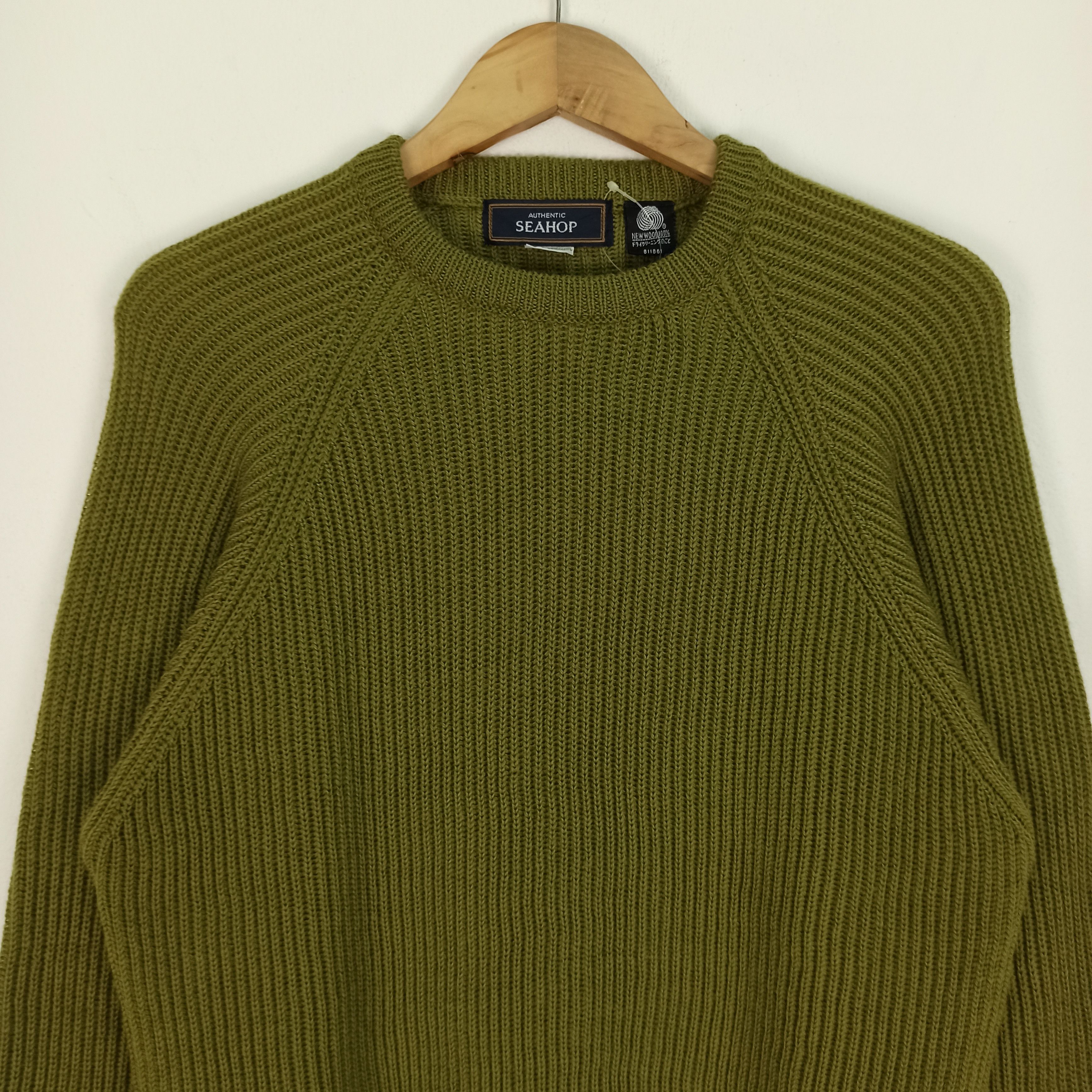 Homespun Knitwear Rare Seahop Authentic Green Knit Sweater Wool 100% Size M / US 6-8 / IT 42-44 - 2 Thumbnail