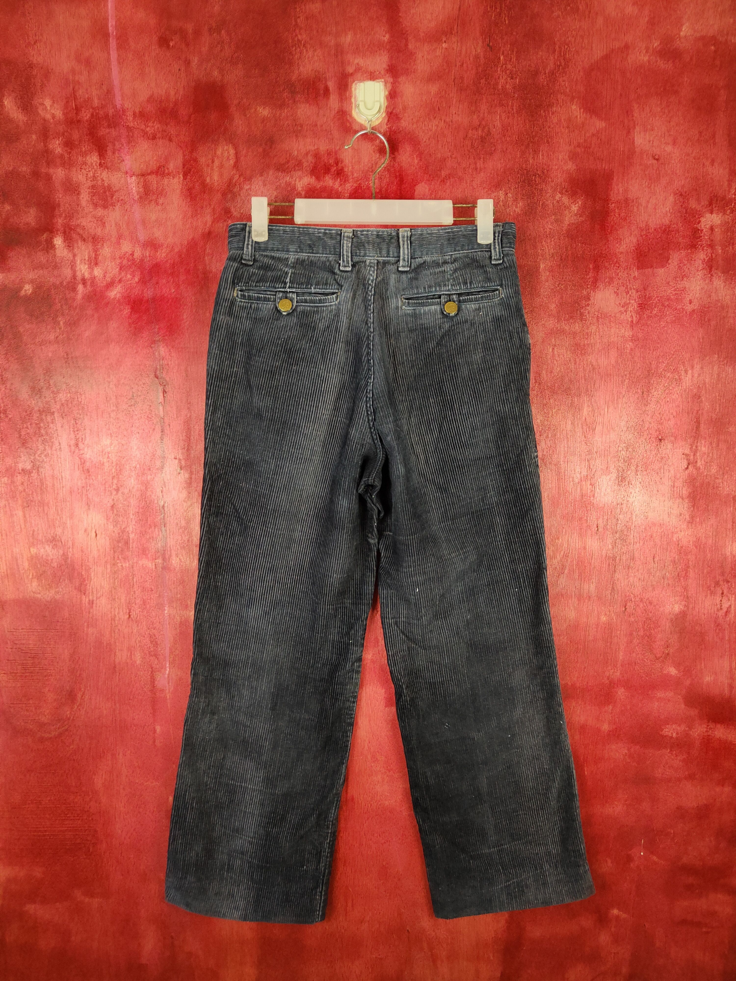 Vintage Big Born Faded Dark Blue Tactical Corduroy Cargo Pants #S577 Size US 28 / EU 44 - 7 Thumbnail
