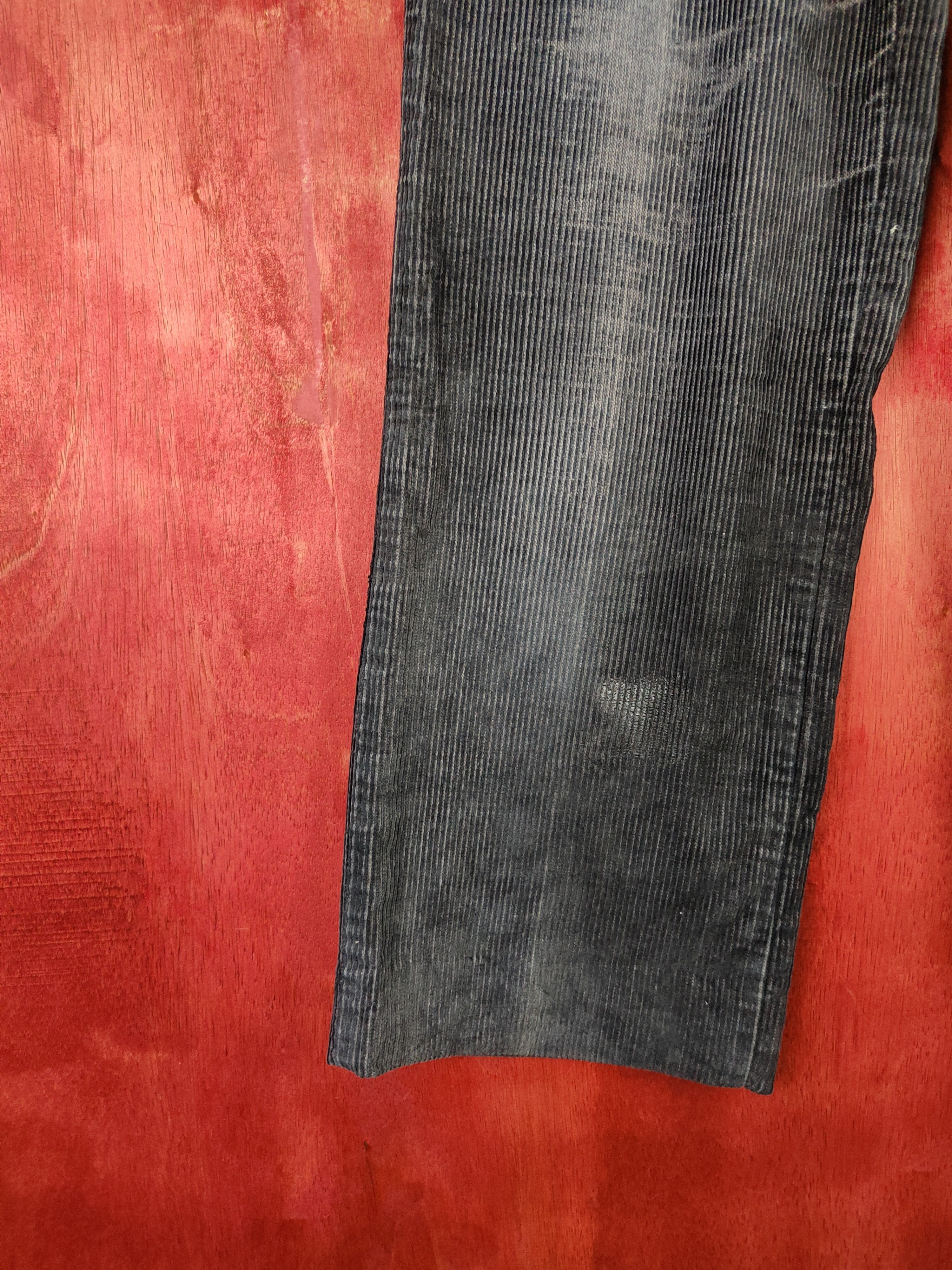 Vintage Big Born Faded Dark Blue Tactical Corduroy Cargo Pants #S577 Size US 28 / EU 44 - 4 Thumbnail