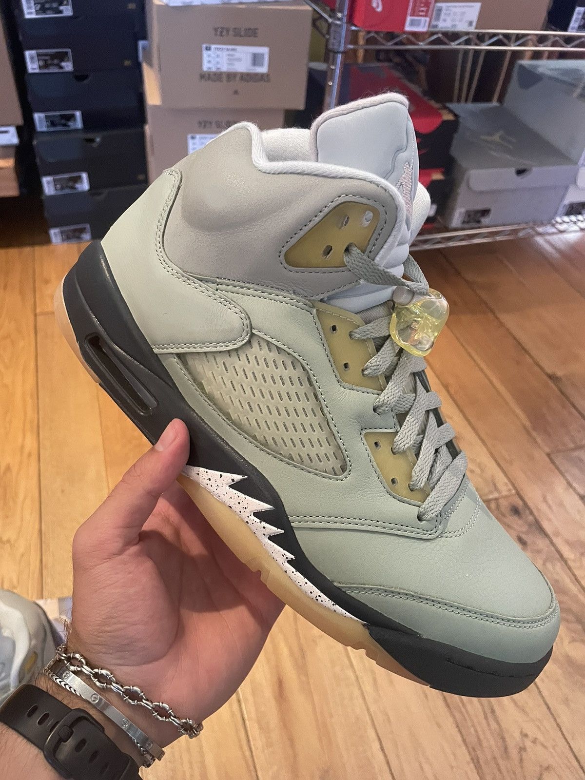 Jordan Brand × Nike Jordan 5 Retro Clear Jade Green Size US 9.5 / EU 42-43 - 3 Thumbnail