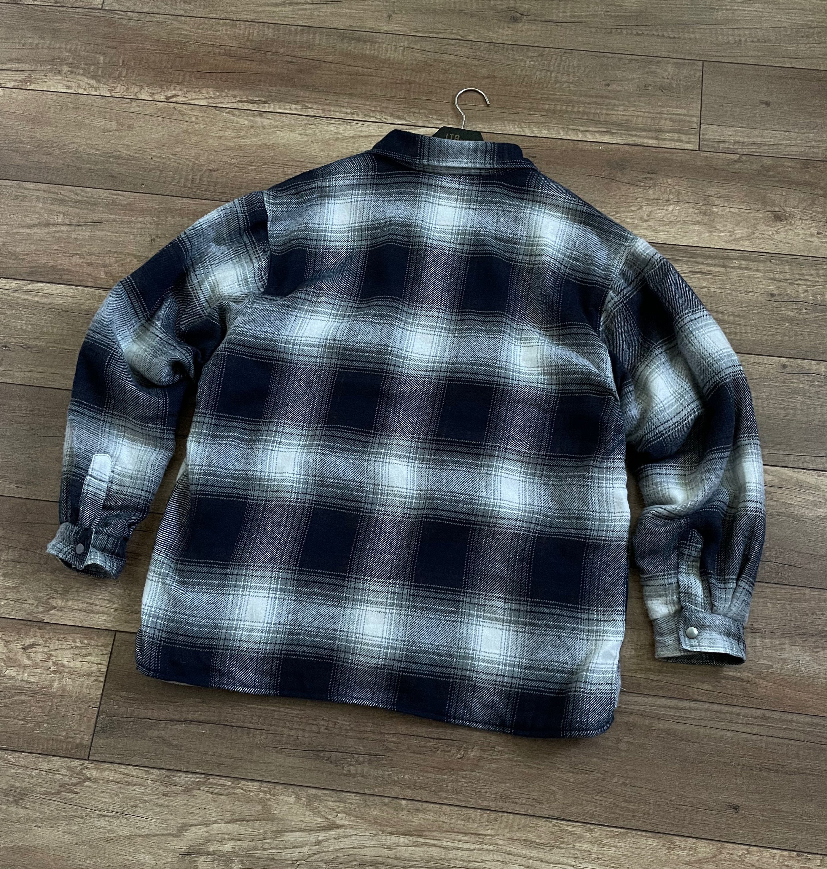 Flannel Vintage Atlas Flannel Fleece Sherpa Over Shirt Jacket Size US L / EU 52-54 / 3 - 5 Thumbnail