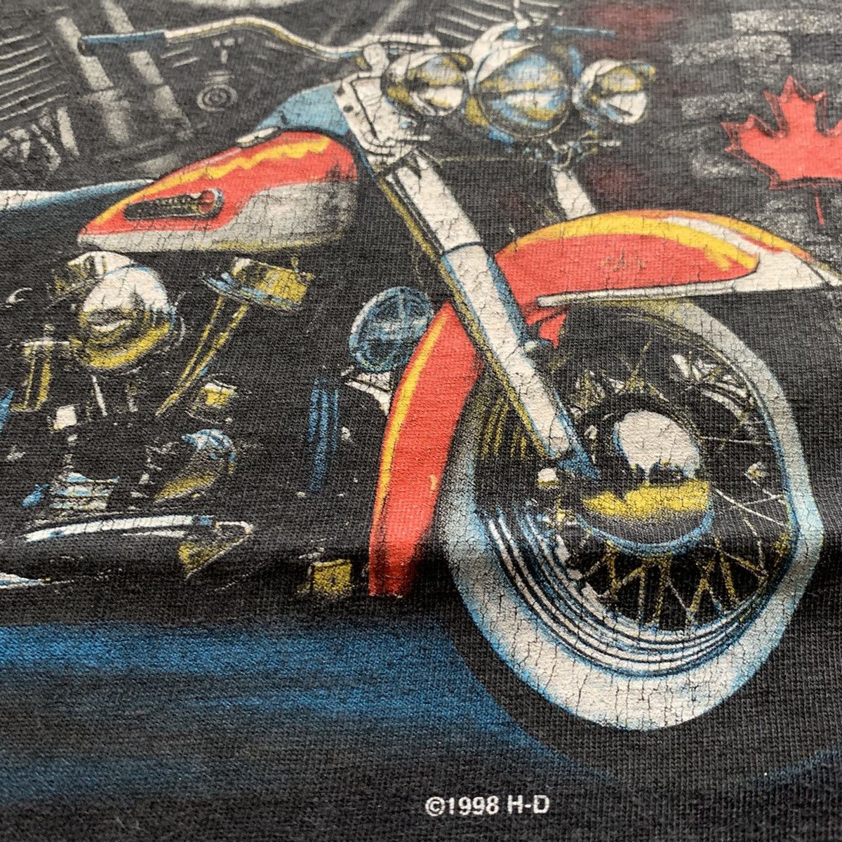 Harley Davidson × Vintage Vintage 90s Harley Davidson Motorcycle Biker Graphic T Shirt Size US M / EU 48-50 / 2 - 3 Thumbnail