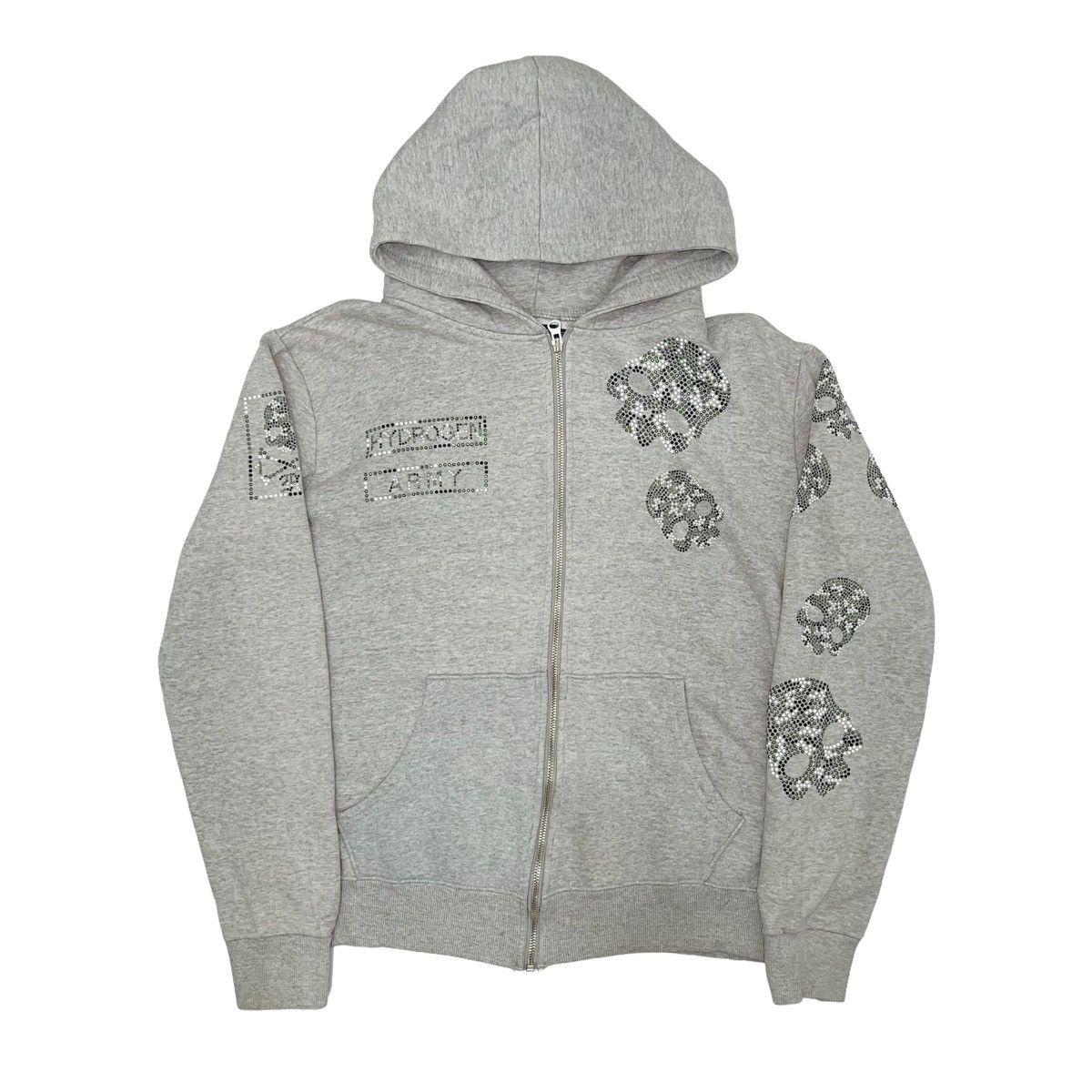 HYDROGEN Hydrogen Skull Number Zip Hoodie Black | Grailed
