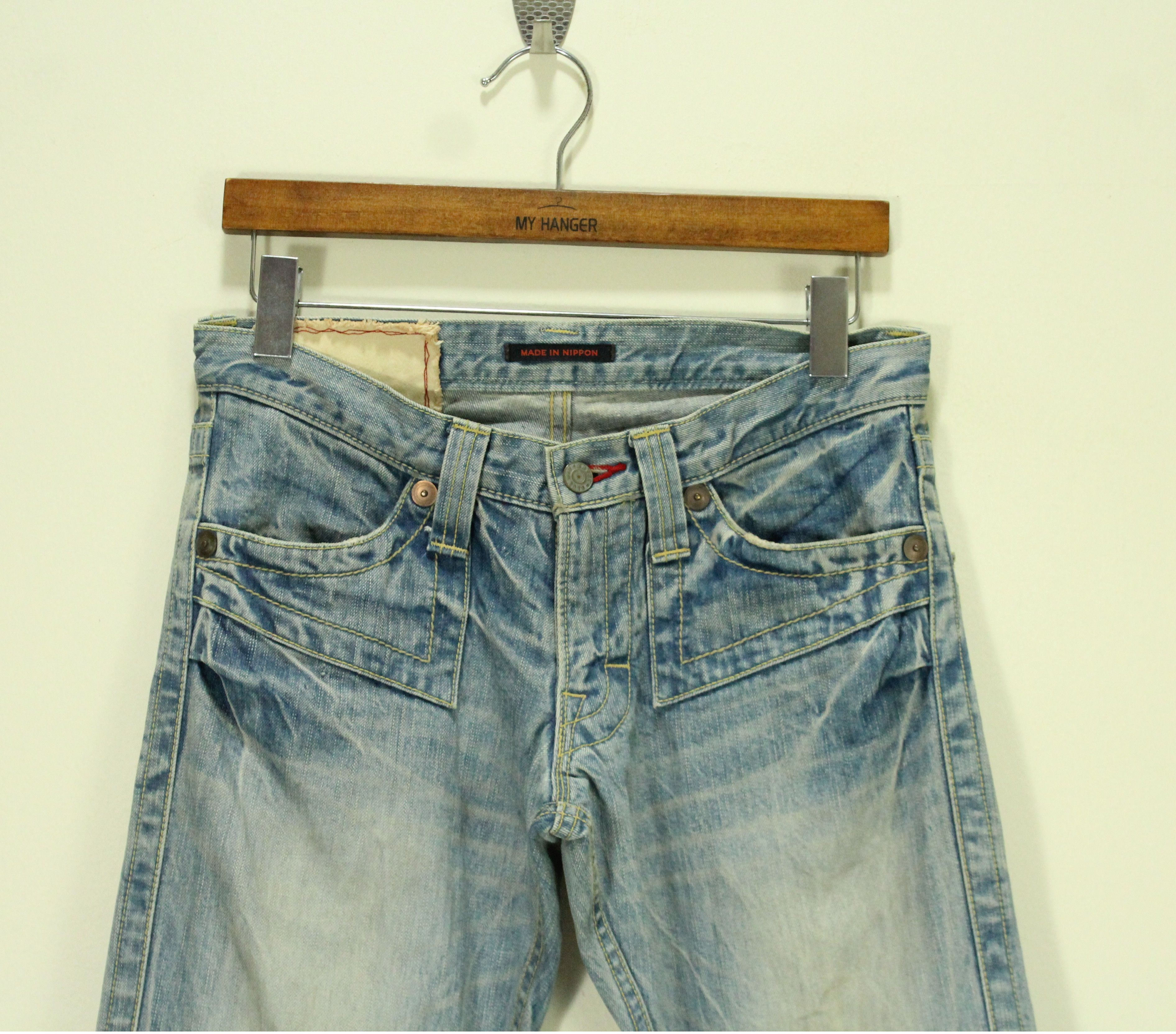 Hysteric Glamour FLARED 🔥 BLUE WAY Jeans Denim Distressed Made in Japan Size US 30 / EU 46 - 4 Thumbnail
