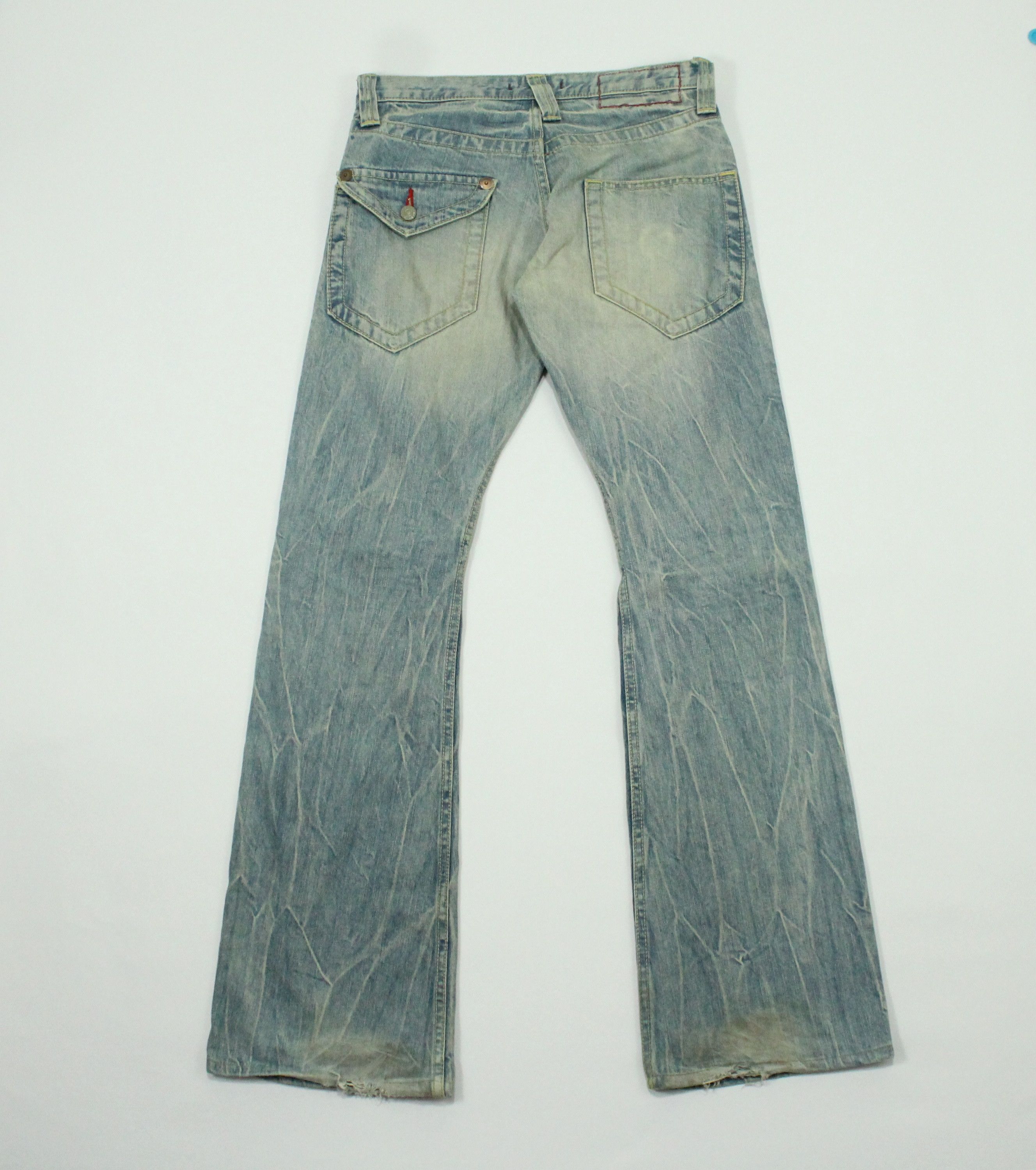 Hysteric Glamour FLARED 🔥 BLUE WAY Jeans Denim Distressed Made in Japan Size US 30 / EU 46 - 2 Thumbnail