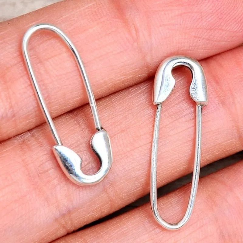 Jewelry Safety Pins Shape Earring Size ONE SIZE - 6 Thumbnail