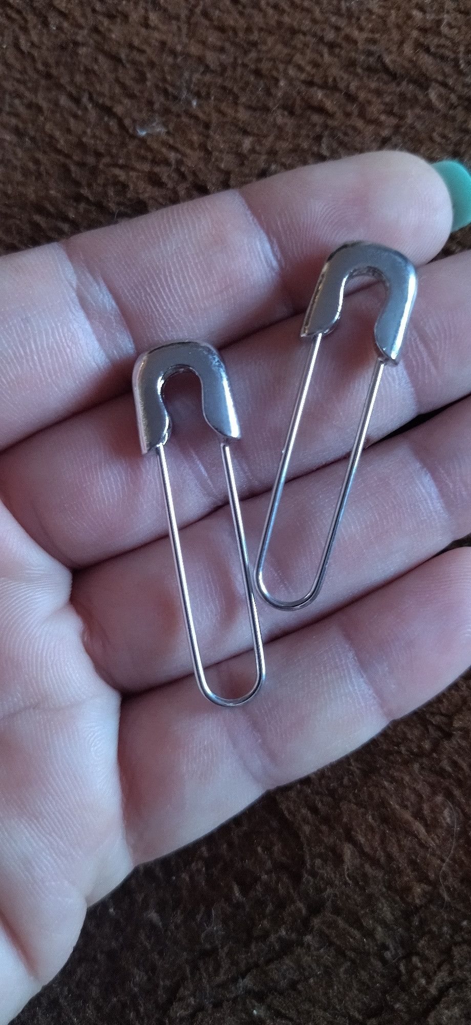 Jewelry Safety Pins Shape Earring Size ONE SIZE - 3 Thumbnail