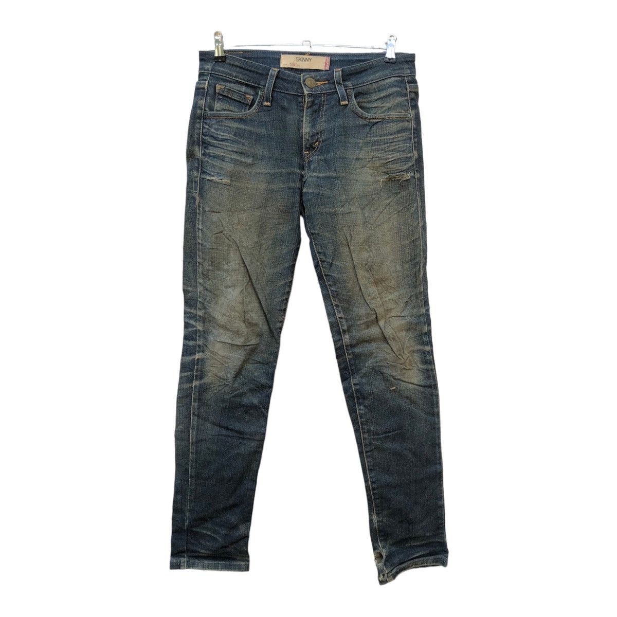 image of Distressed Denim x Levis Jeans Levi’S 502 Skinny Distress in Blue, Men's (Size 30)