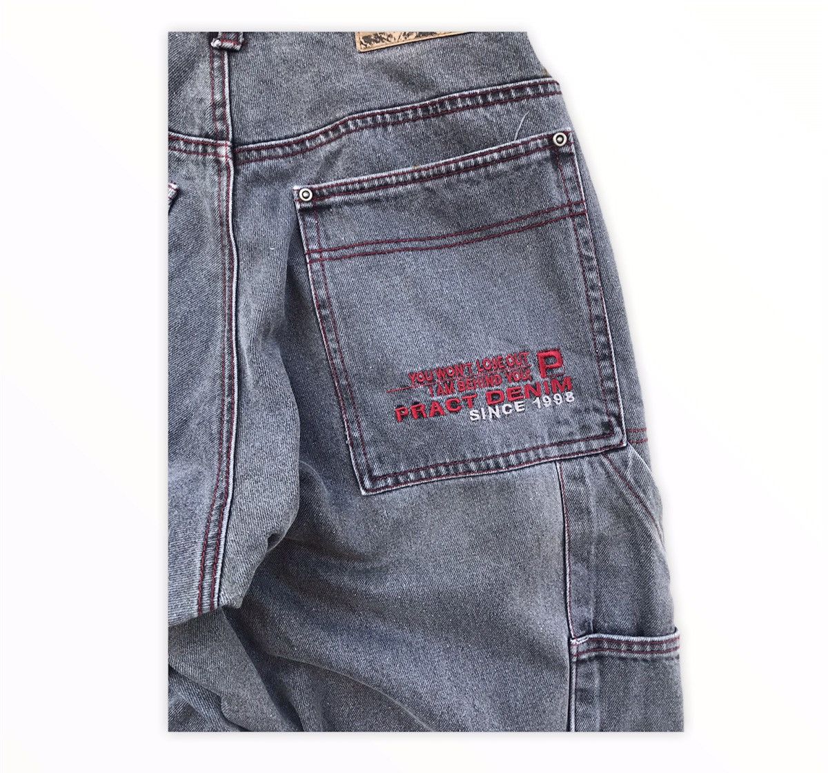 Japanese Brand Japanese Brand Pract Denim Multipocket Trousers Cargo Pants Size US 31 - 19 Thumbnail