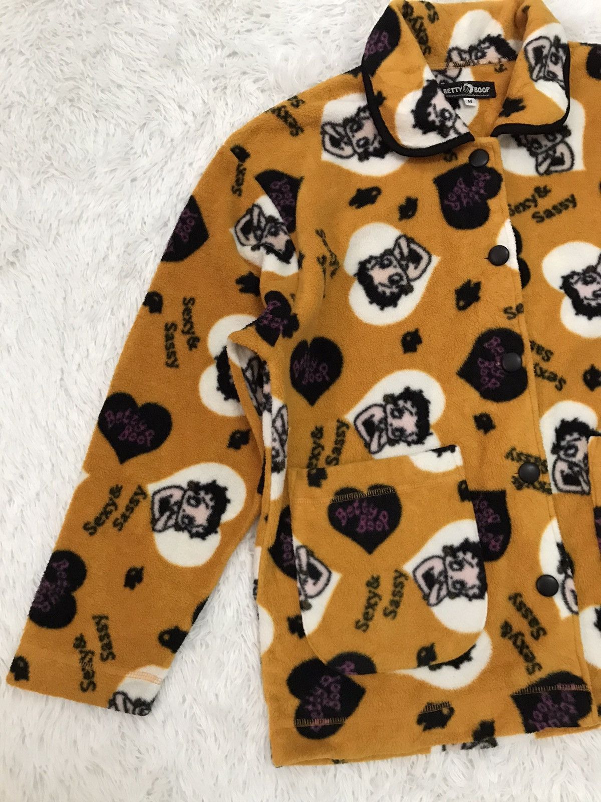 Cartoon Network Betty Boop Overprinted Fleece Button Up Jacket Shirt Size US M / EU 48-50 / 2 - 4 Thumbnail