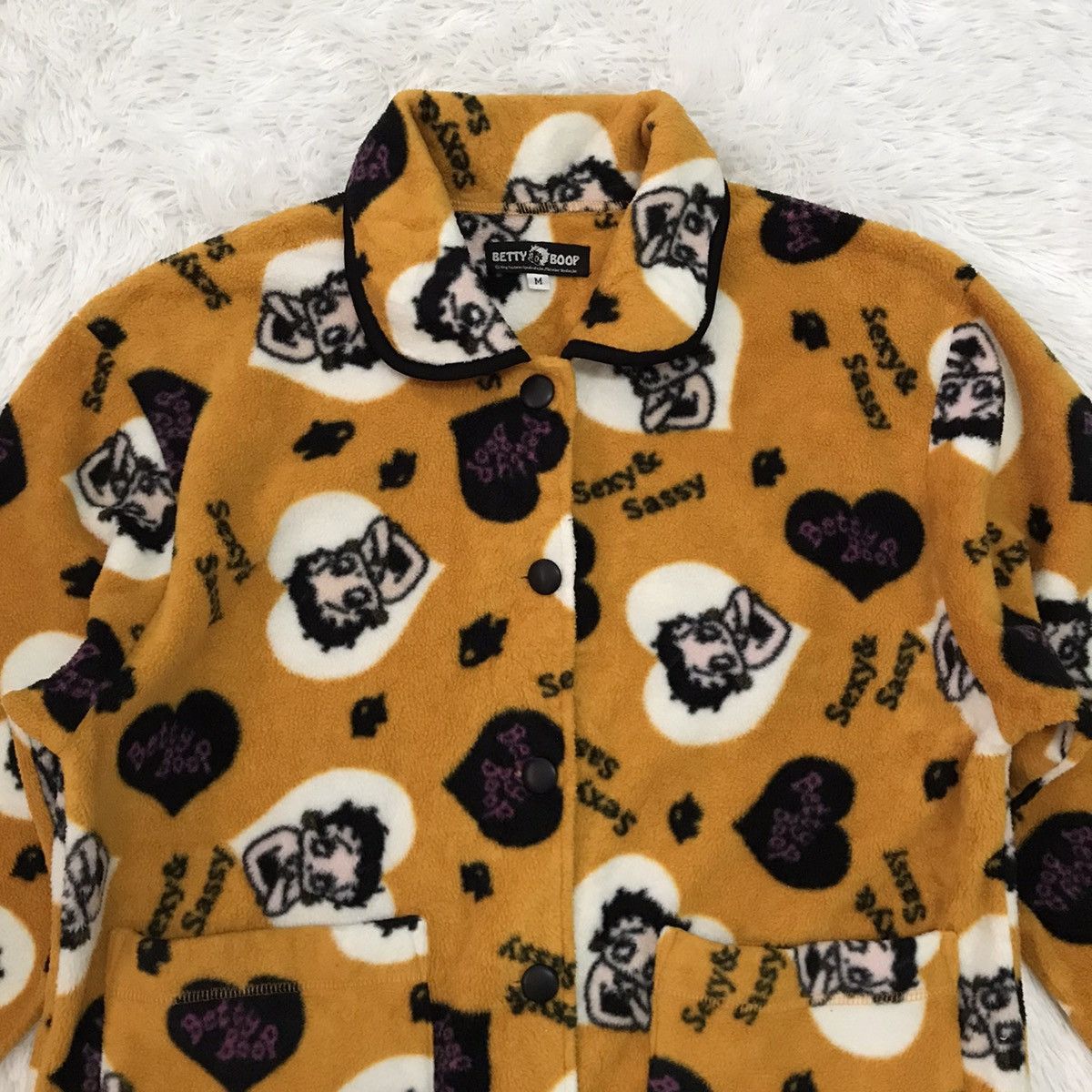 Cartoon Network Betty Boop Overprinted Fleece Button Up Jacket Shirt Size US M / EU 48-50 / 2 - 5 Thumbnail
