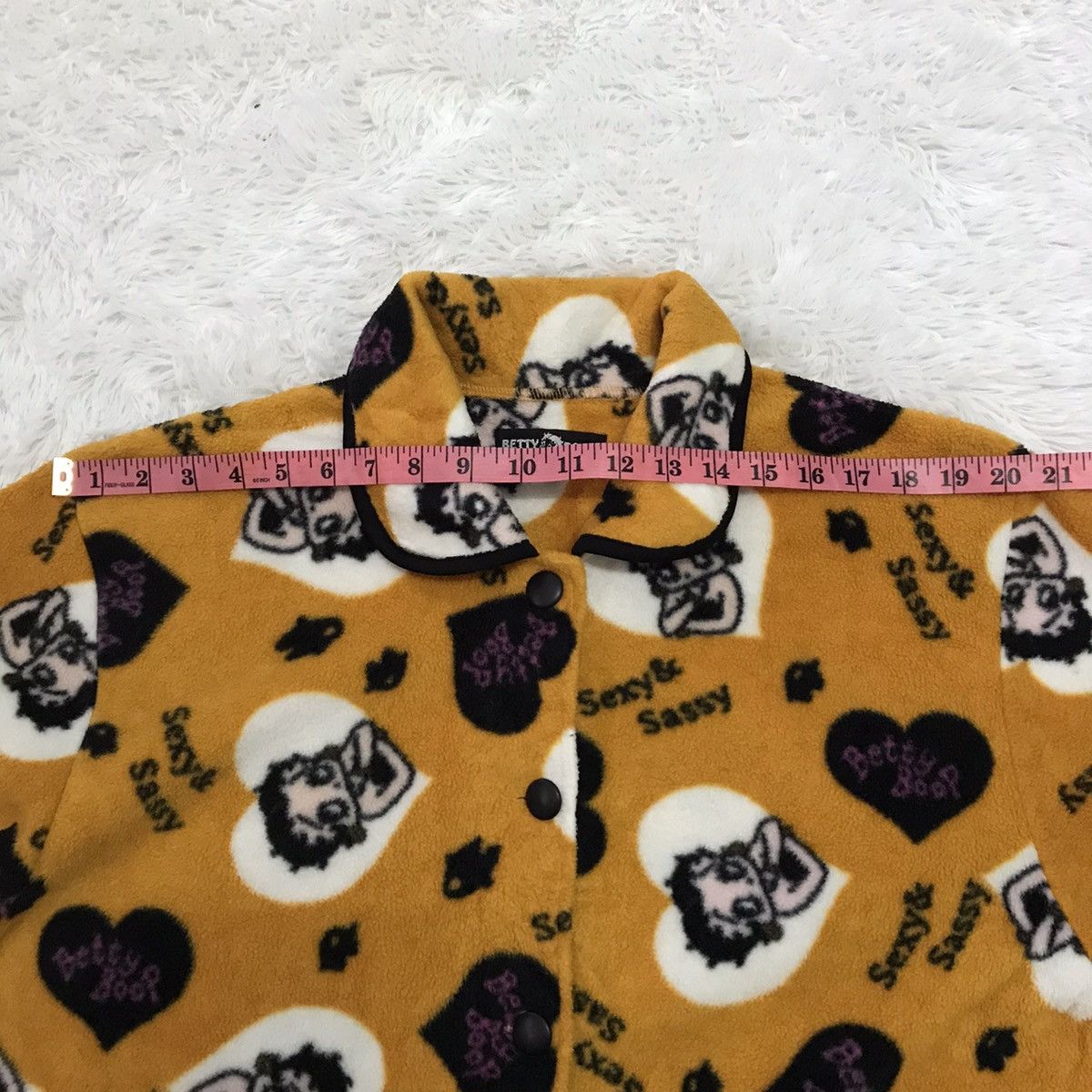 Cartoon Network Betty Boop Overprinted Fleece Button Up Jacket Shirt Size US M / EU 48-50 / 2 - 18 Thumbnail
