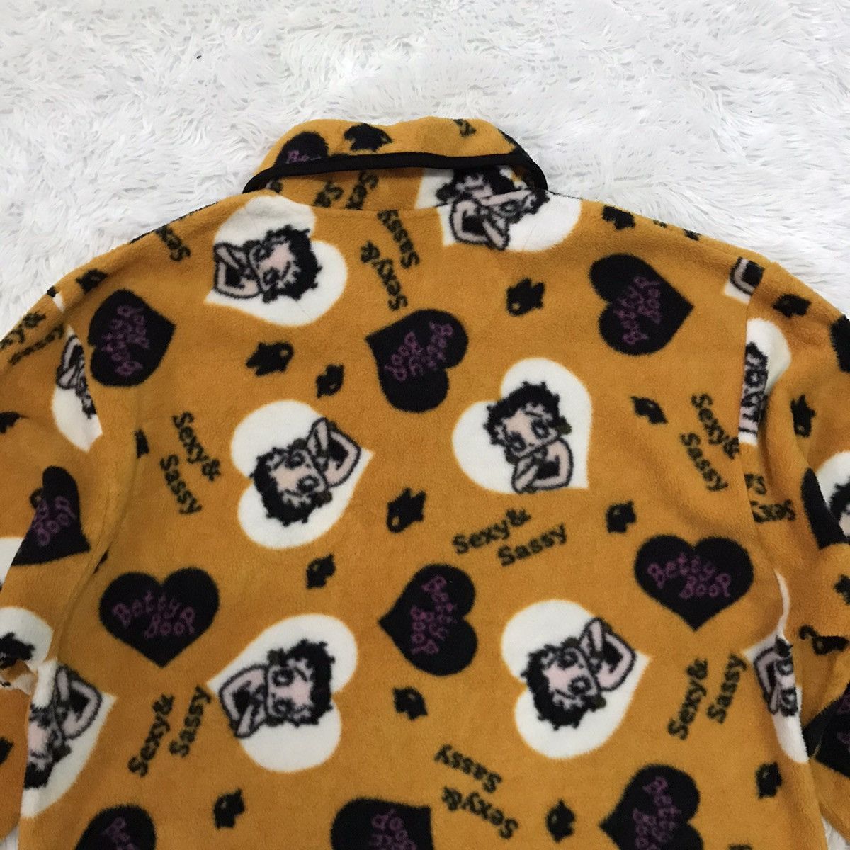 Cartoon Network Betty Boop Overprinted Fleece Button Up Jacket Shirt Size US M / EU 48-50 / 2 - 9 Thumbnail