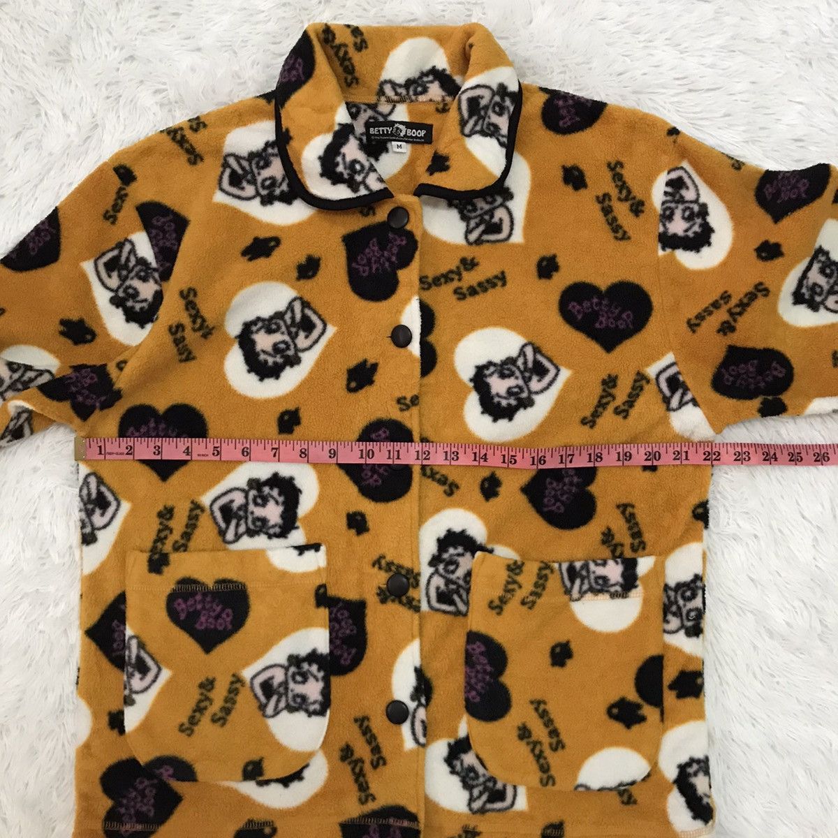 Cartoon Network Betty Boop Overprinted Fleece Button Up Jacket Shirt Size US M / EU 48-50 / 2 - 16 Thumbnail
